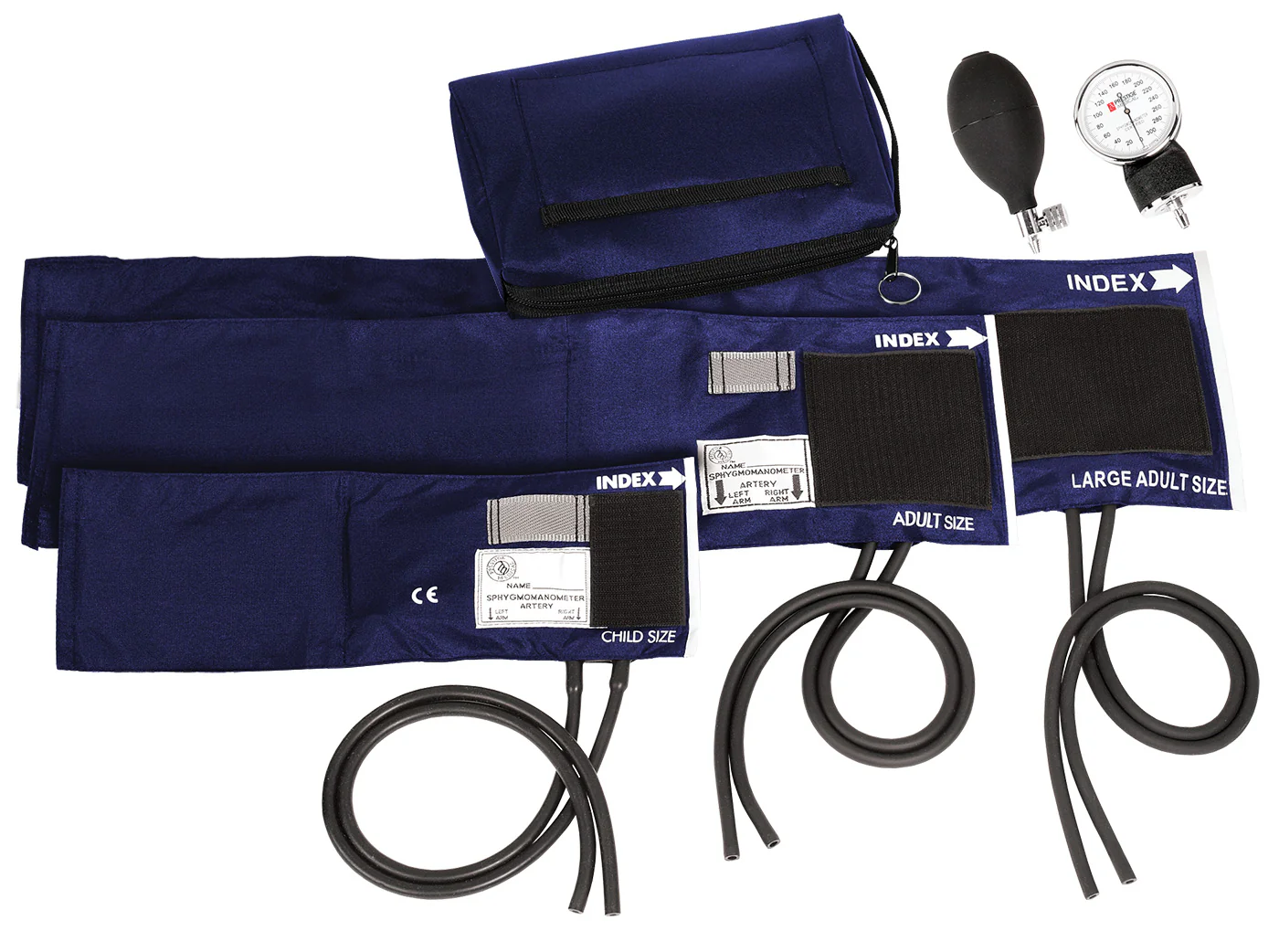 3-in-1 Aneroid Sphygmomanometer Set with Carry Case - Image 2