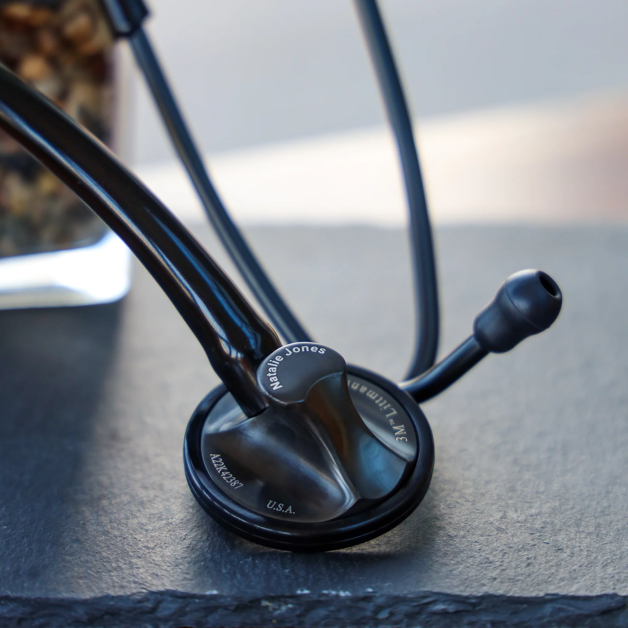 Littmann Master Cardiology Stethoscope: Black & Smoke Finish 2176 - Image 2