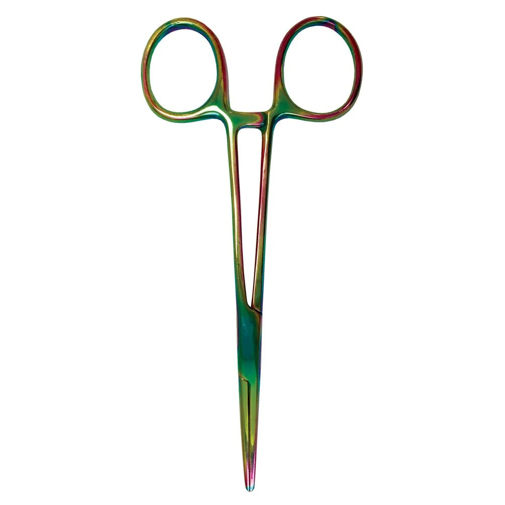 5.5" Kelly Forceps - Rainbow Finish - Image 2