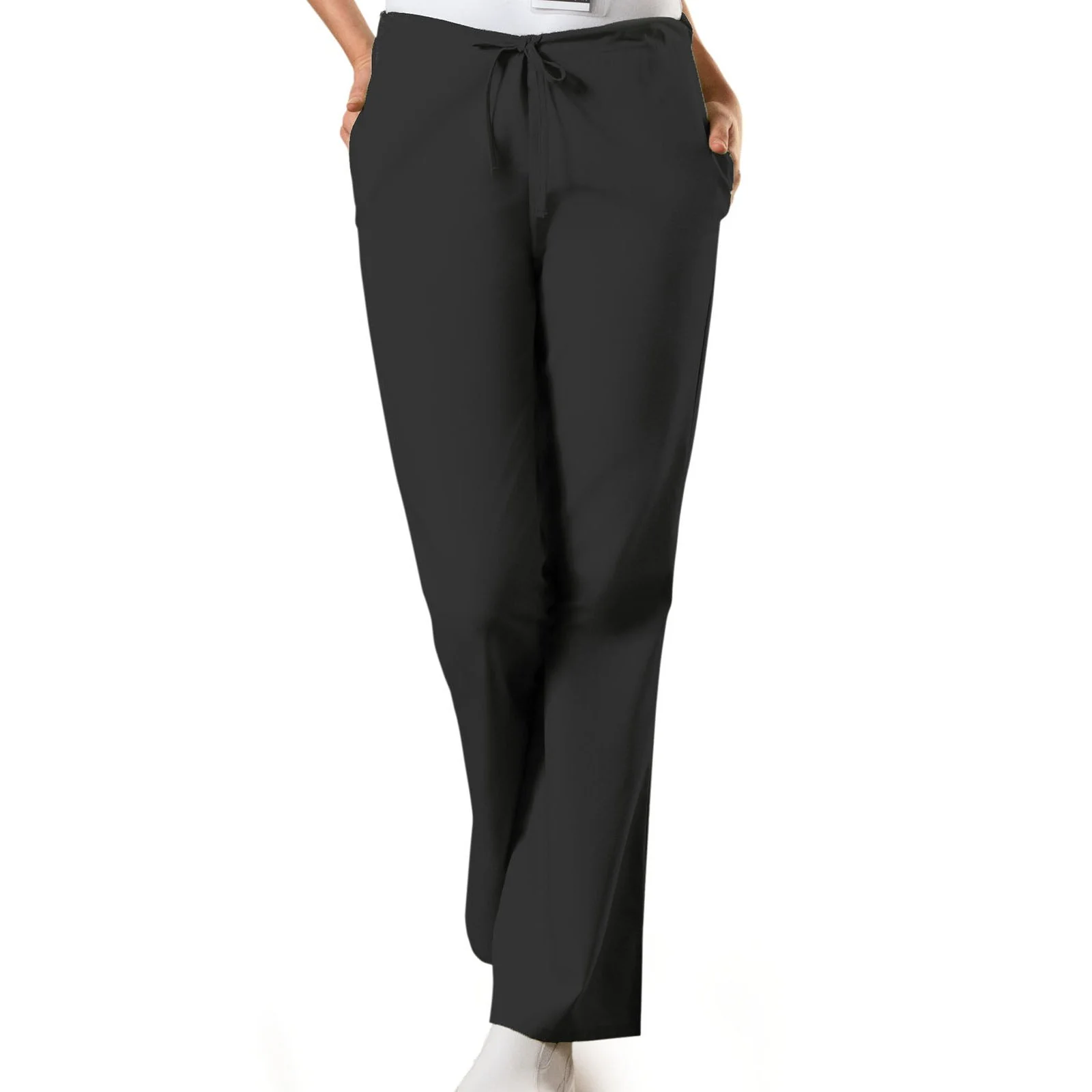 Cherokee WorkWear Women's Flare Leg Drawstring Scrub Pant - Petite - Image 6