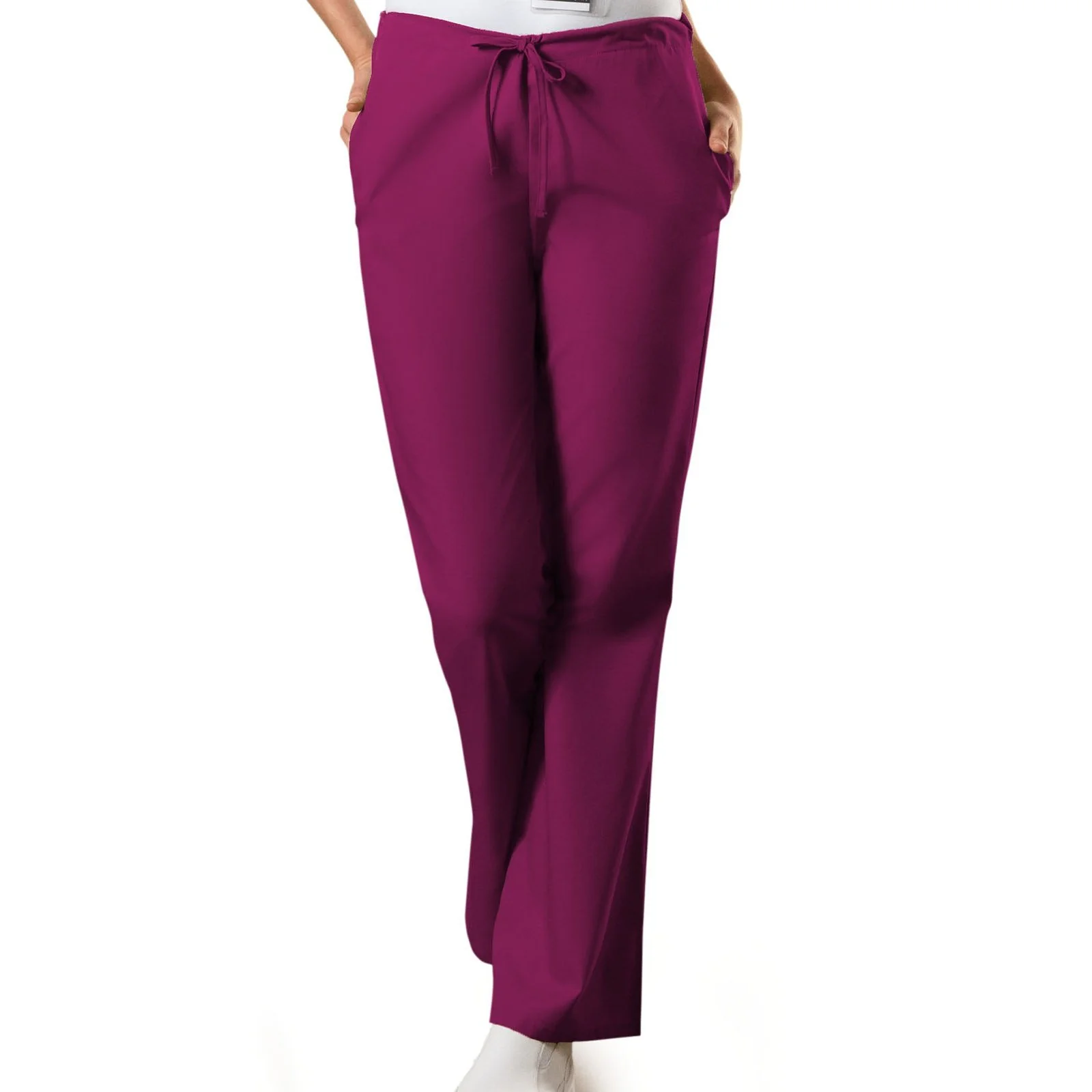 Cherokee WorkWear Women's Flare Leg Drawstring Scrub Pant - Petite - Image 9