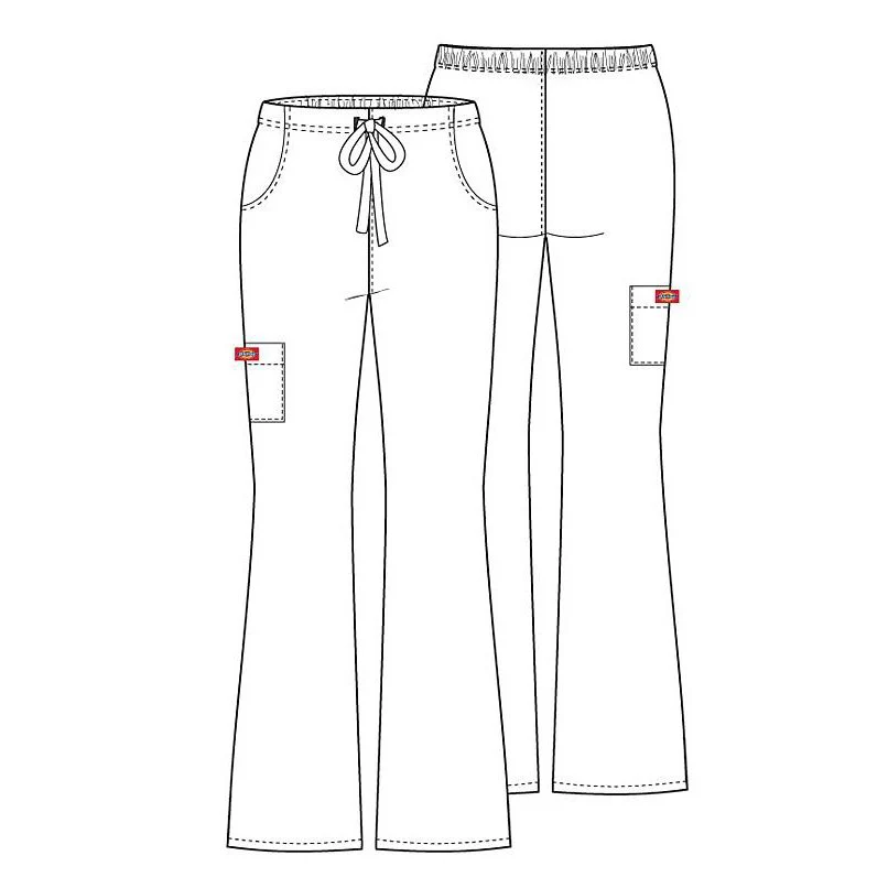 Dickies EDS Women's Flare Leg Back Elastic Scrub Pant - Tall - Image 11