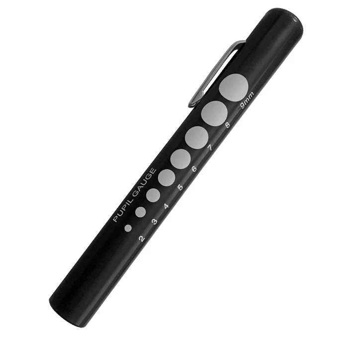 Disposable Pupil Gauge Penlight - Black