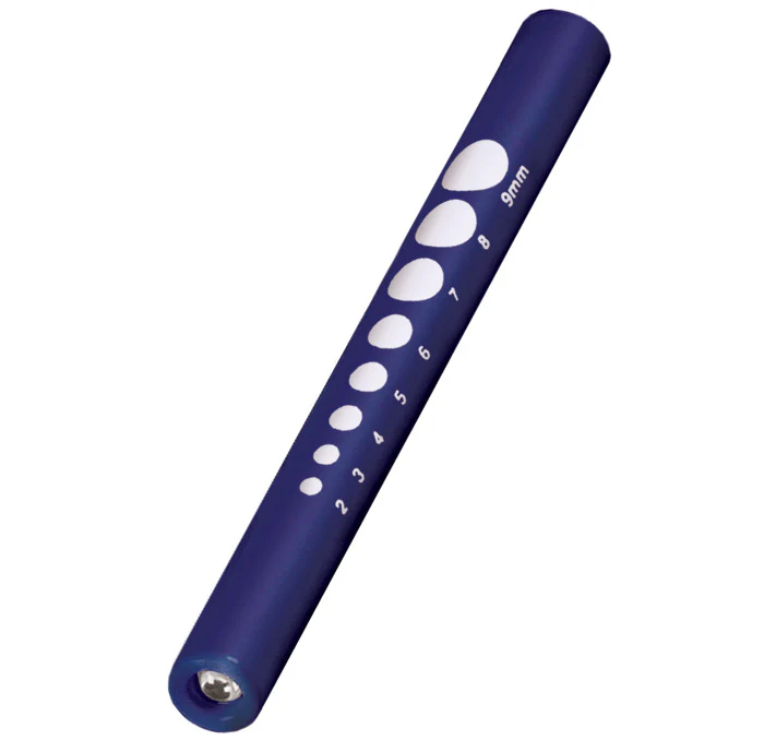 Disposable Pupil Gauge Penlight - Navy Blue