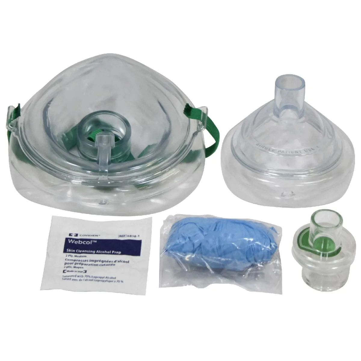 Kemp USA CPR Mask Adult & Child Combo With Gloves & Wipe In Soft Case Pouch - Image 3