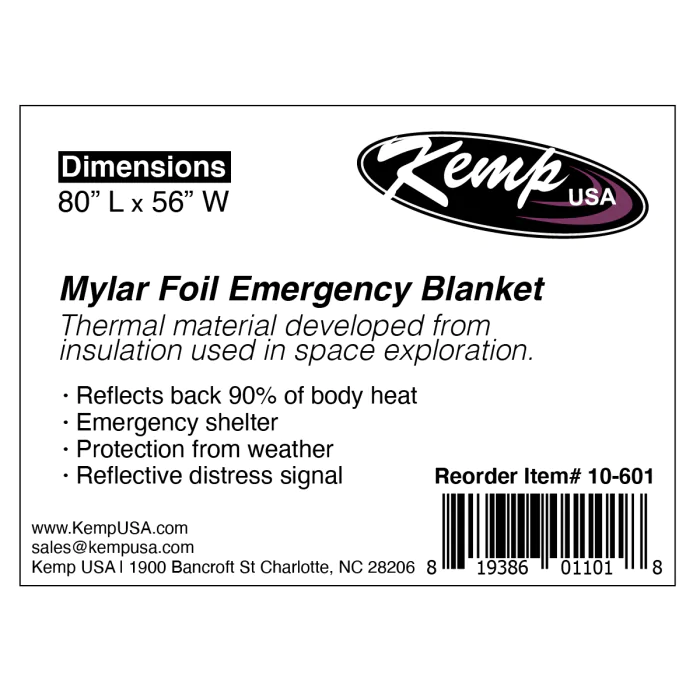 Kemp USA Mylar Foil Emergency Thermal Blanket - Image 3