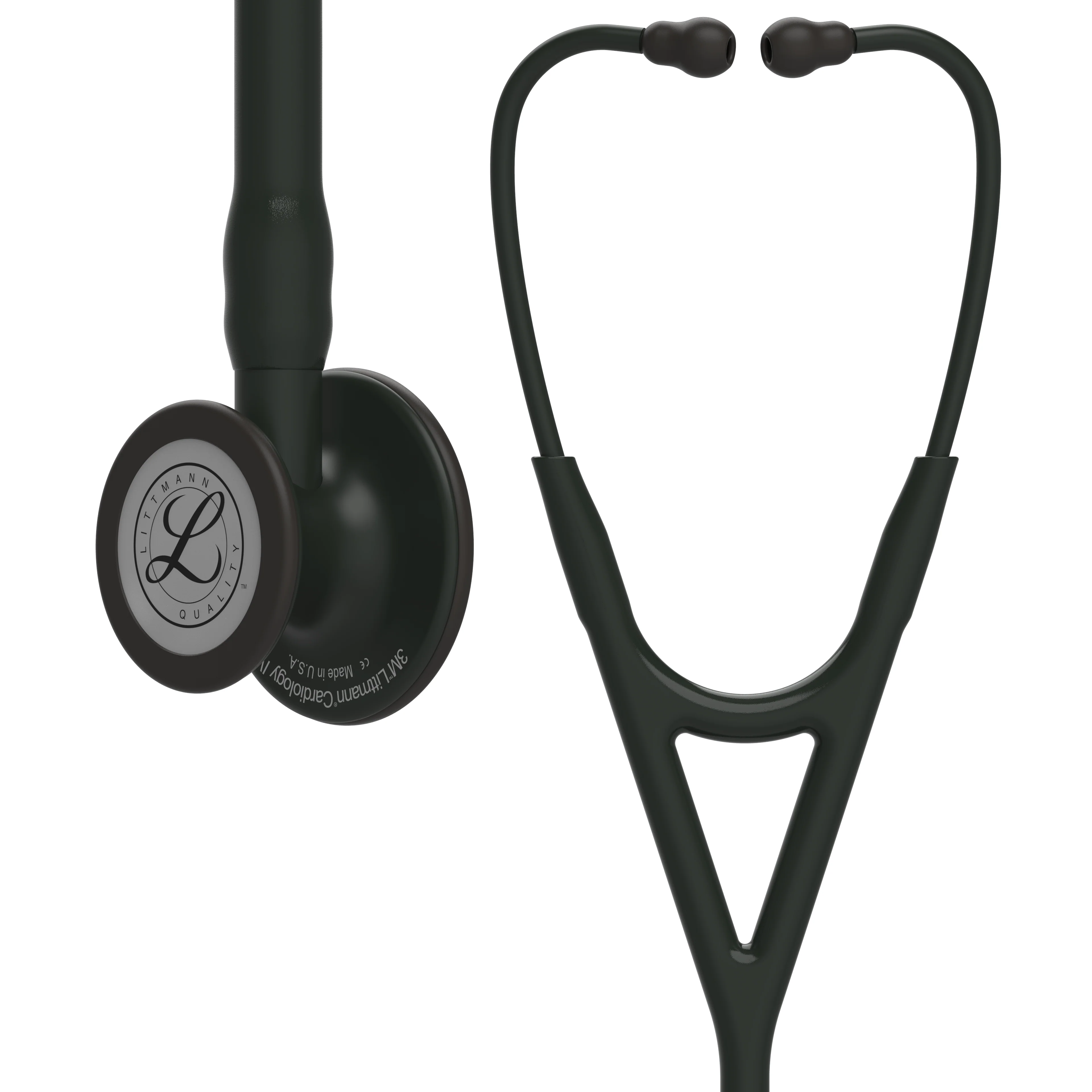 Littmann Cardiology IV Diagnostic Stethoscope: All Black 6163 - Over Engraved - Image 2