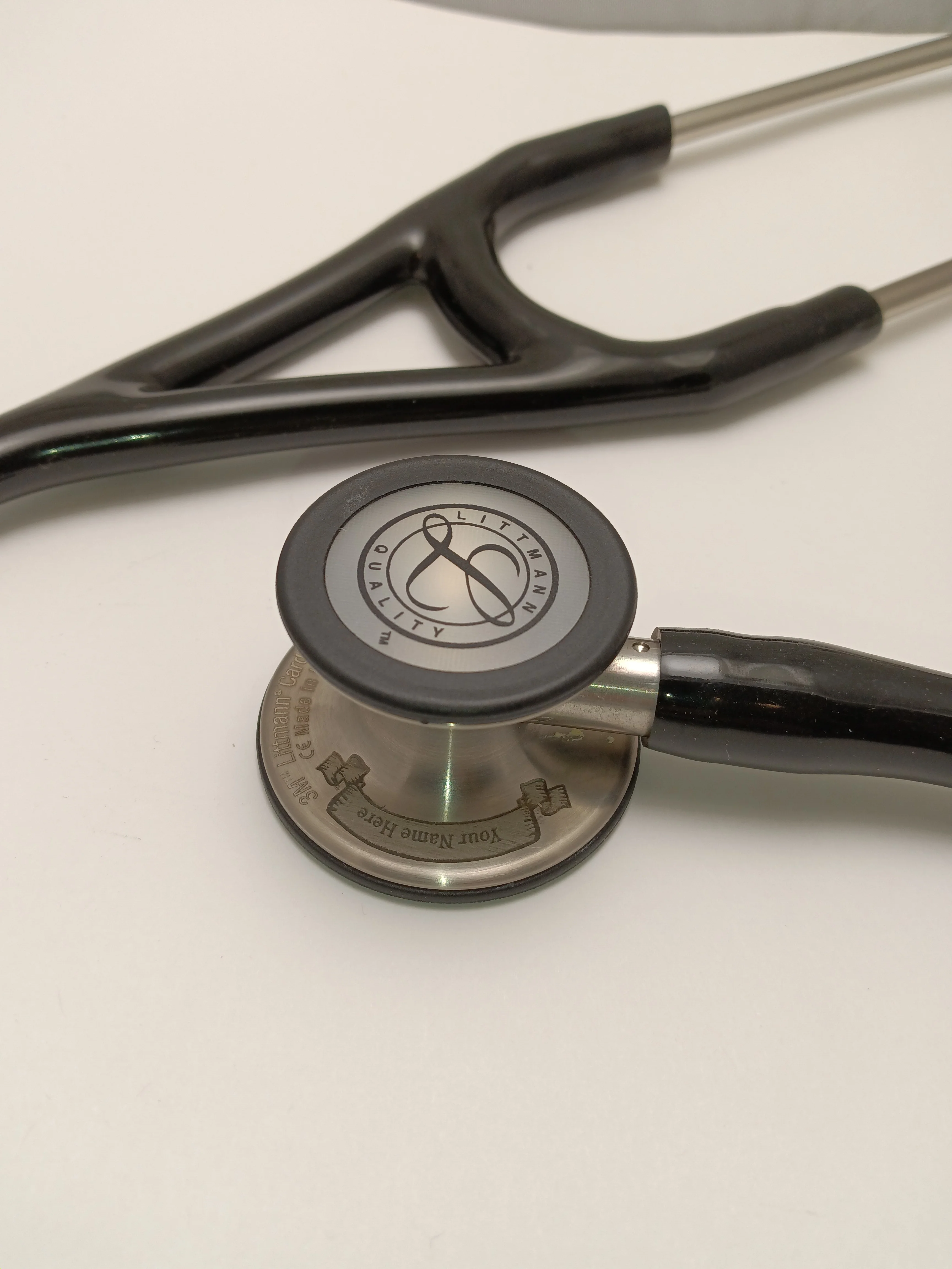 Littmann Cardiology IV Diagnostic Stethoscope: Black & Mirror-Finish 6177 - Over Engraved - Image 2