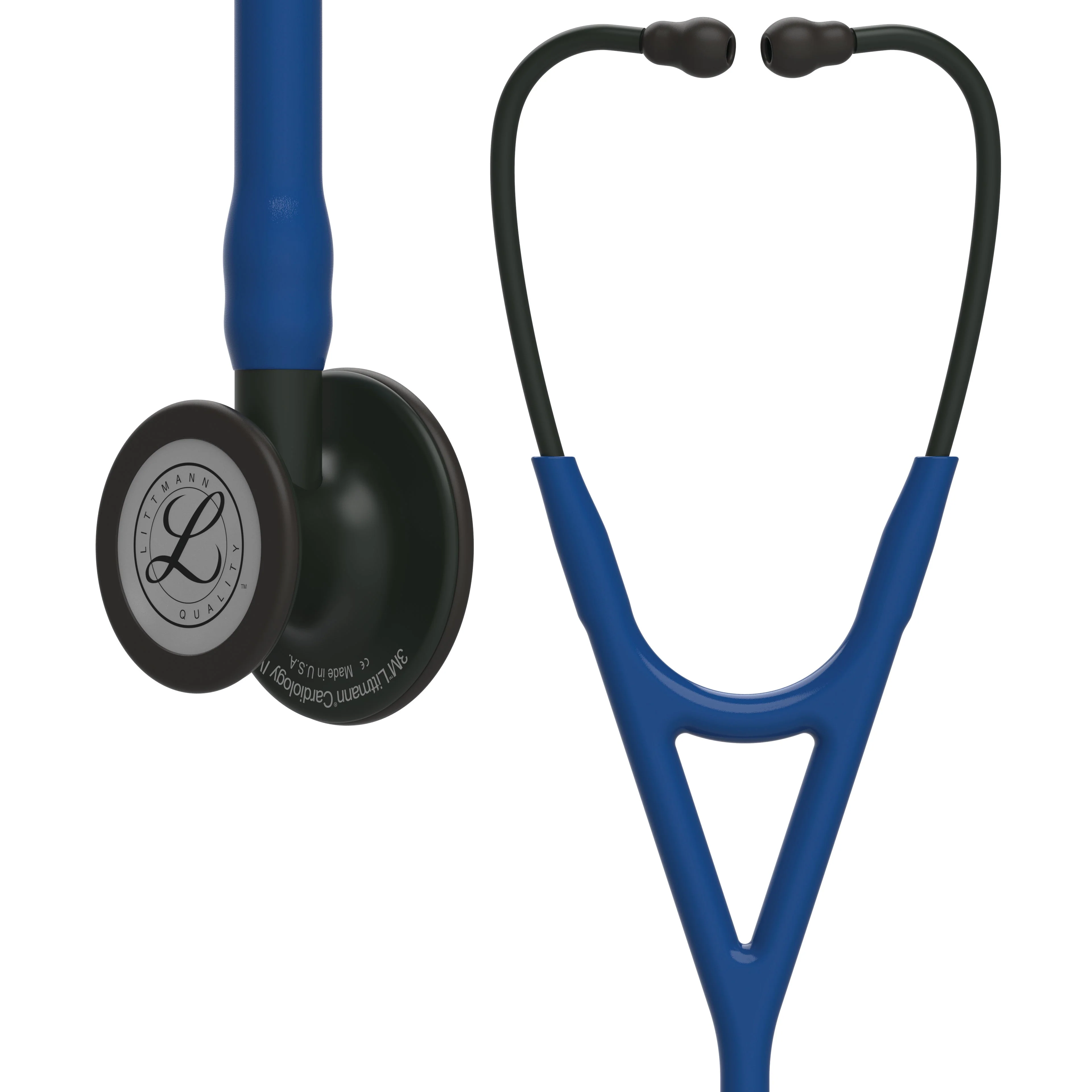 Littmann Cardiology IV Diagnostic Stethoscope: Black & Navy 6168 - Over Engraved