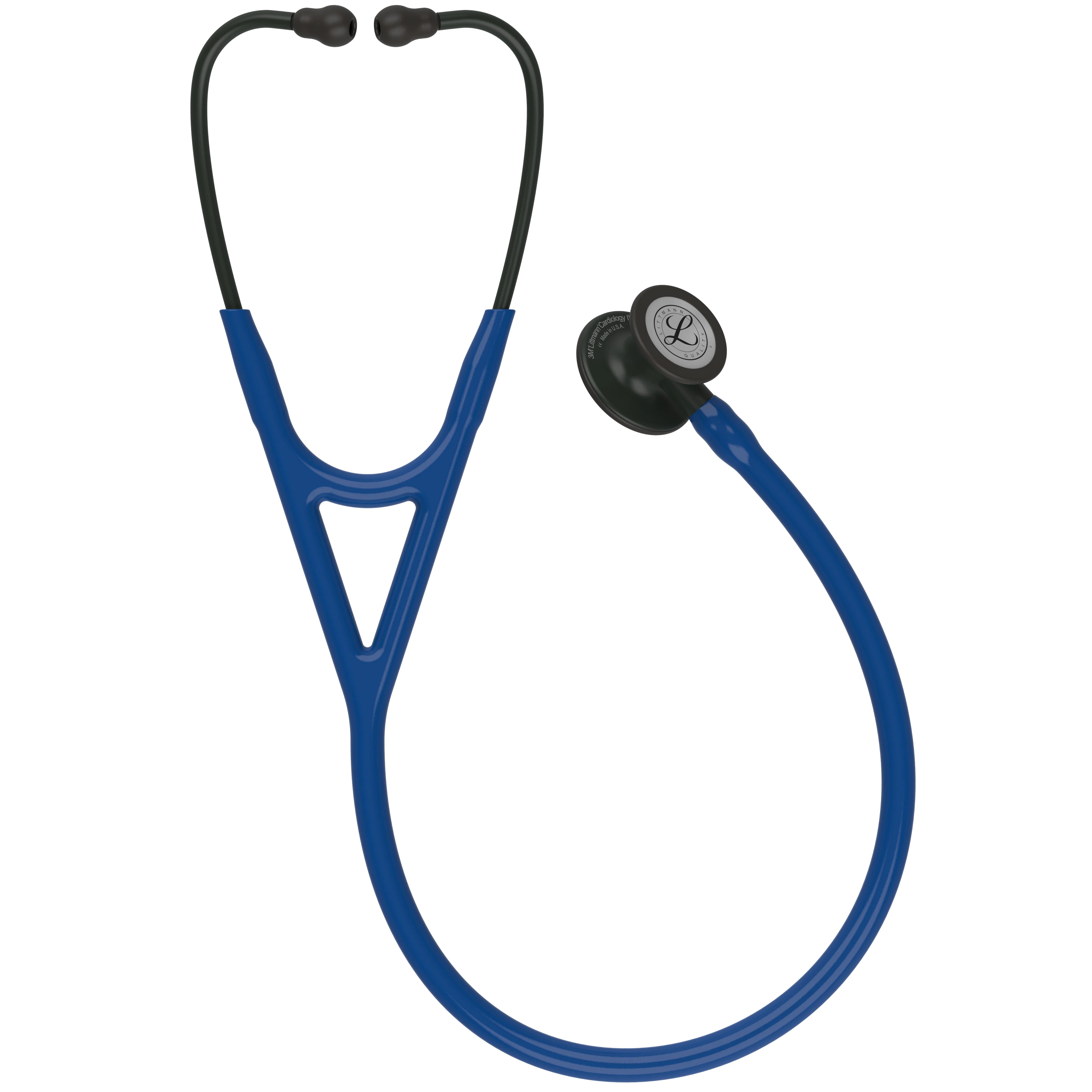 Littmann Cardiology IV Diagnostic Stethoscope: Black & Navy 6168 - Over Engraved - Image 5