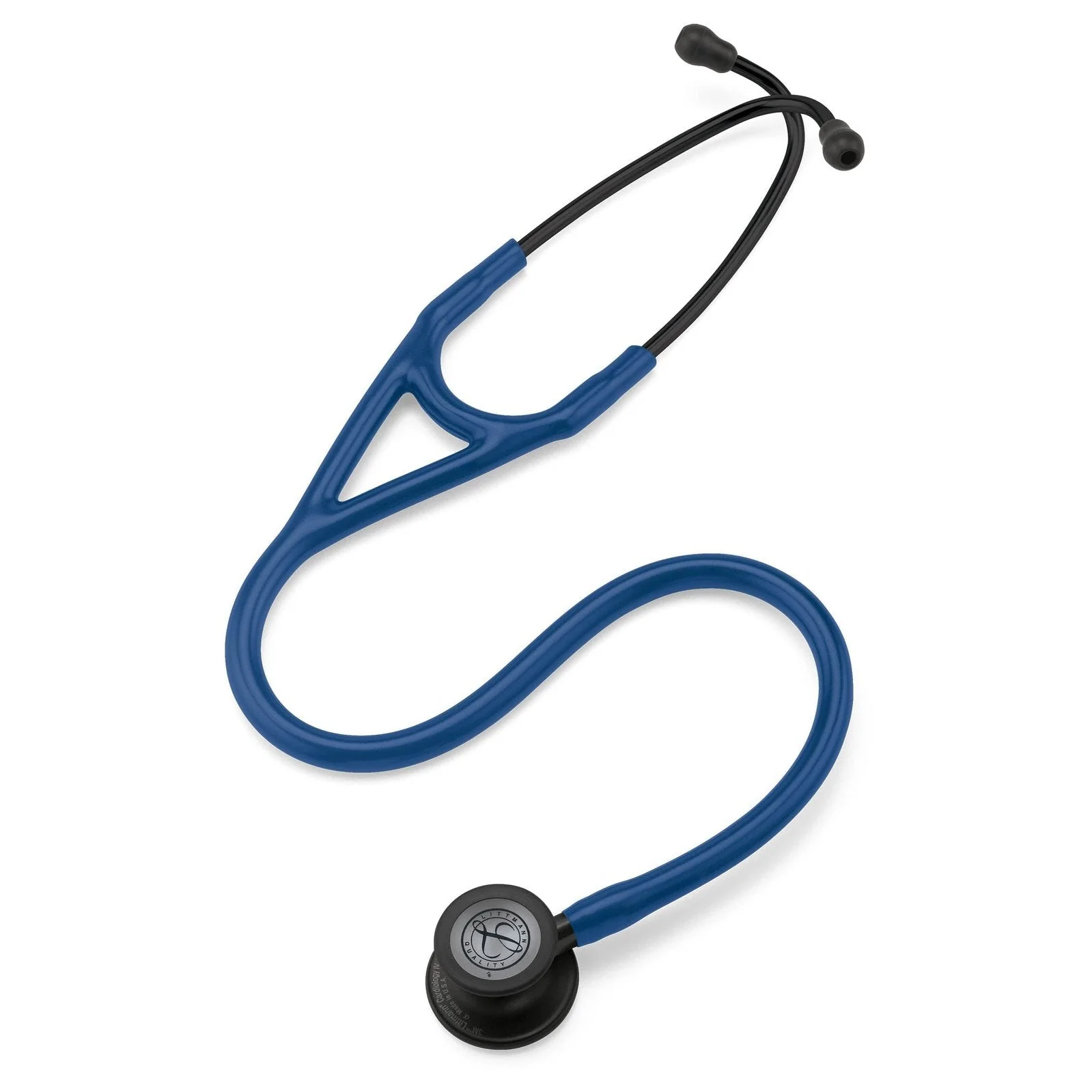 Littmann Cardiology IV Diagnostic Stethoscope: Black & Navy 6168 - Over Engraved - Image 8