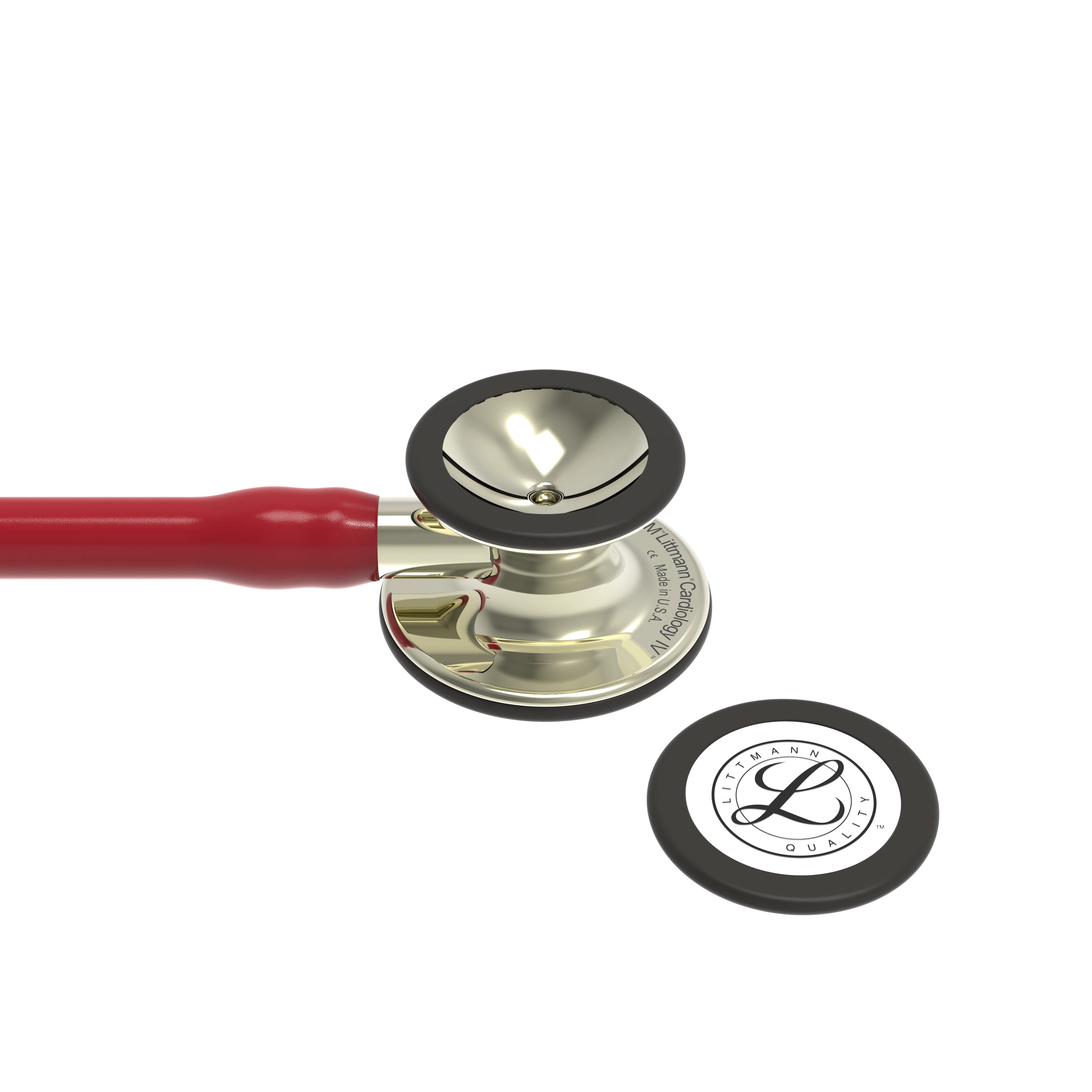Littmann Cardiology IV Diagnostic Stethoscope: Champagne & Burgundy Tube 6176- Over Engraved - Image 9