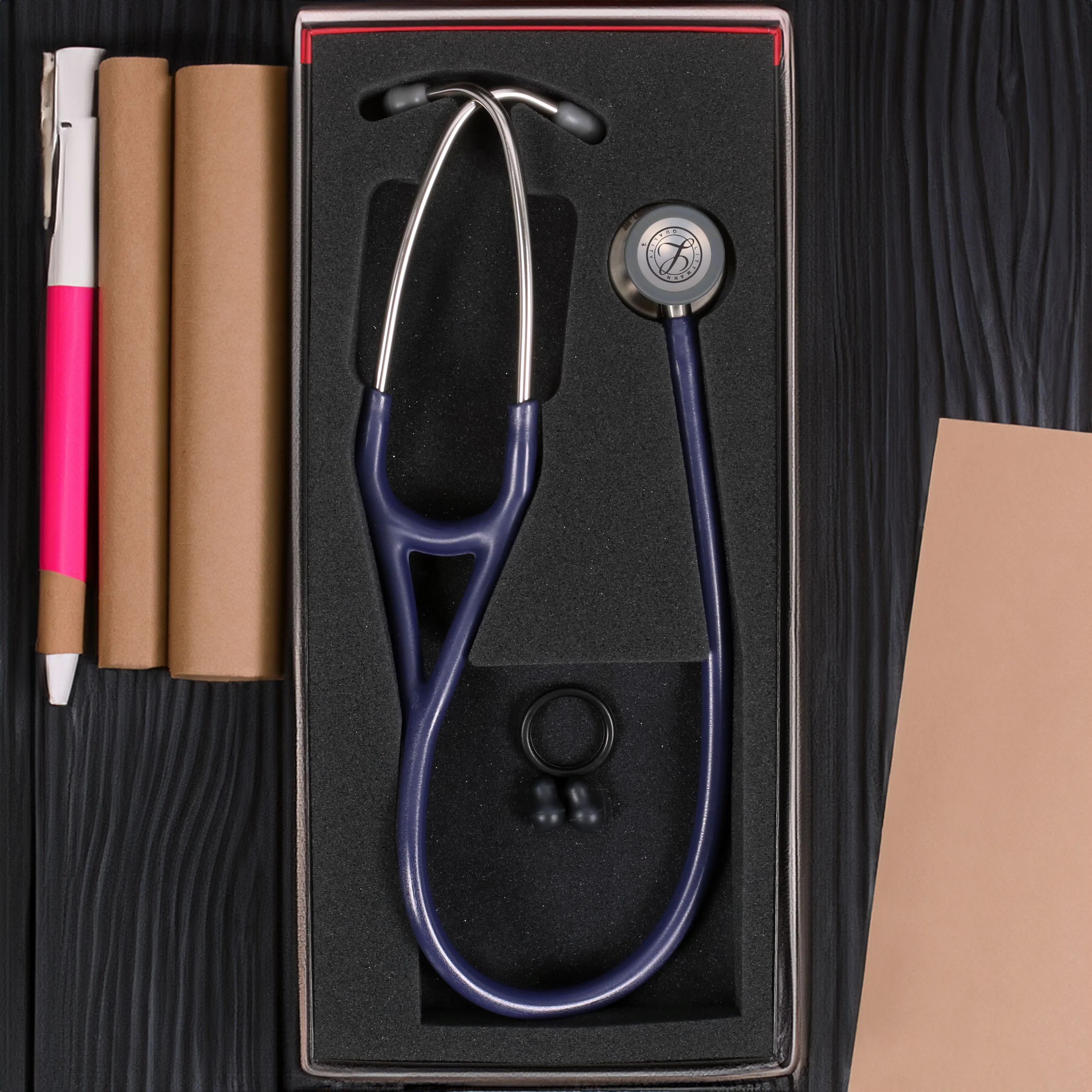 Littmann Cardiology IV Diagnostic Stethoscope: Midnight Blue Satin 6187C - Image 9