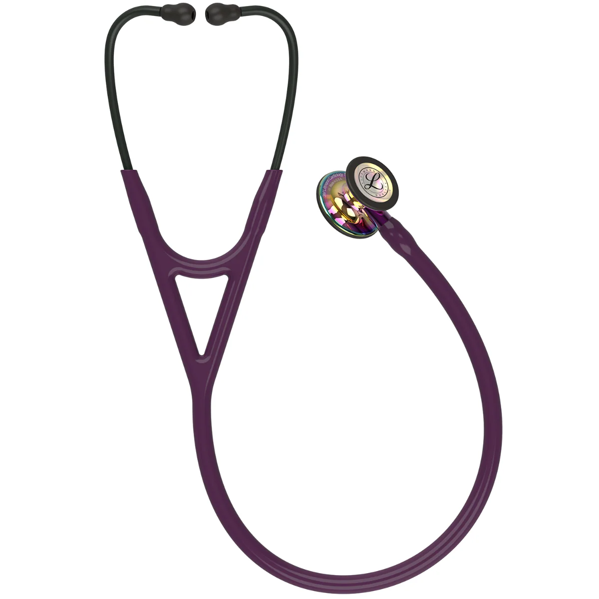 Littmann Cardiology IV Diagnostic Stethoscope: Polished Rainbow & Plum - Violet Stem 6239 - Image 7
