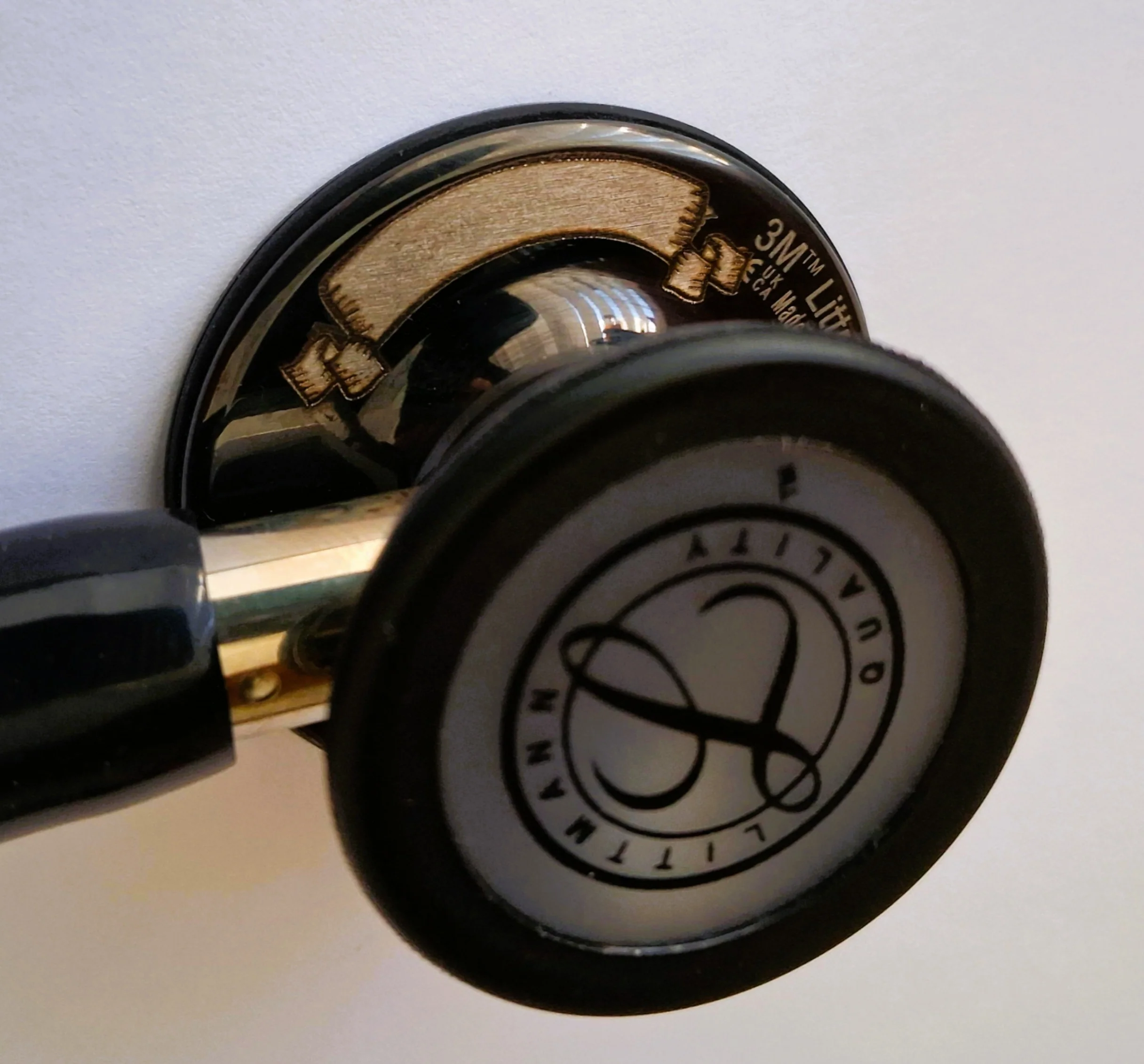 Littmann Cardiology IV Diagnostic Stethoscope: Polished Smoke & Black - Champagne Stem 6204- Over Engraved