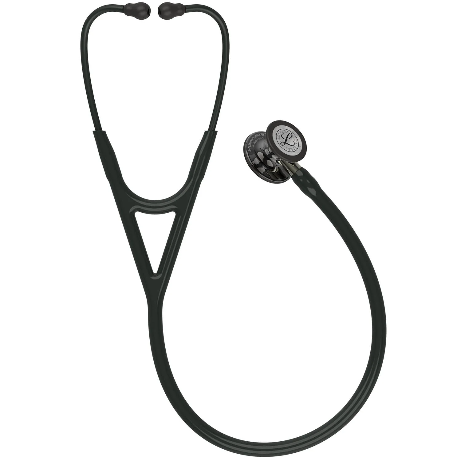 Littmann Cardiology IV Diagnostic Stethoscope: Polished Smoke & Black - Champagne Stem 6204- Over Engraved - Image 4