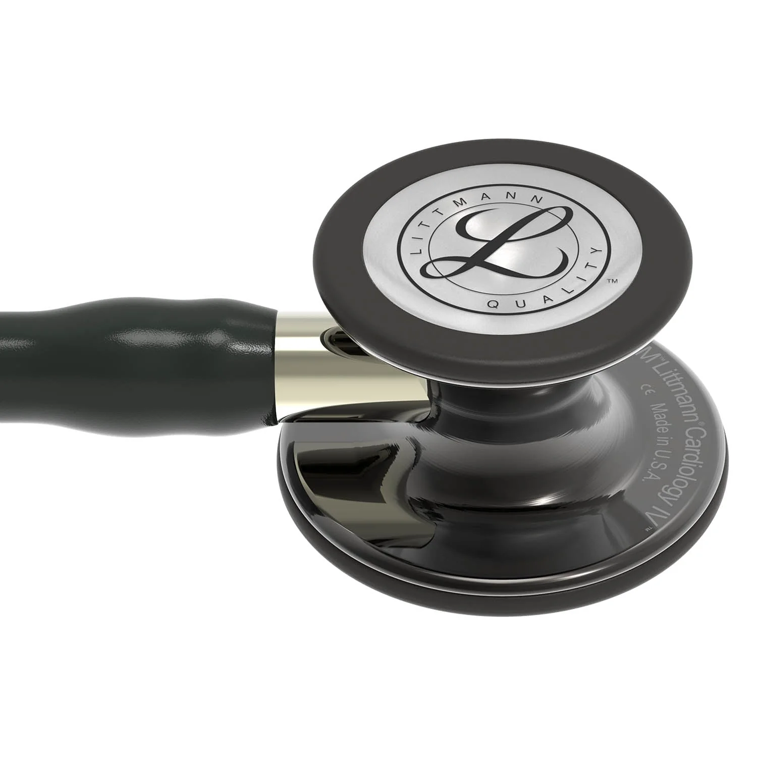 Littmann Cardiology IV Diagnostic Stethoscope: Polished Smoke & Black - Champagne Stem 6204- Over Engraved - Image 6
