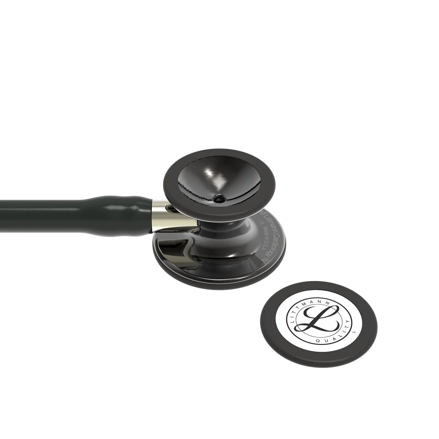 Littmann Cardiology IV Diagnostic Stethoscope: Polished Smoke & Black - Champagne Stem 6204- Over Engraved - Image 7