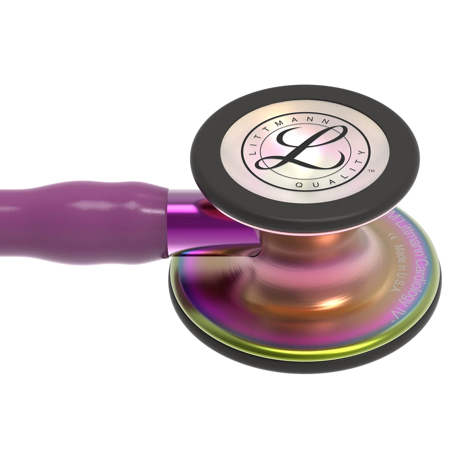 Littmann Cardiology IV Diagnostic Stethoscope: Rainbow & Plum - Violet Stem 6205- Over Engraved - Image 5