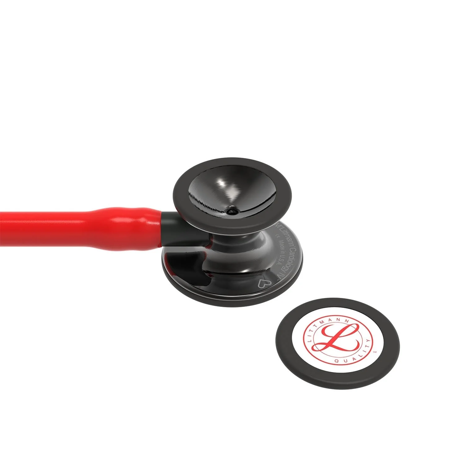 Littmann Cardiology IV Diagnostic Stethoscope: Red & Smoke - Limited Edition Featuring Red Logo Diaphragm & Engraved Heart 6182 - Image 4