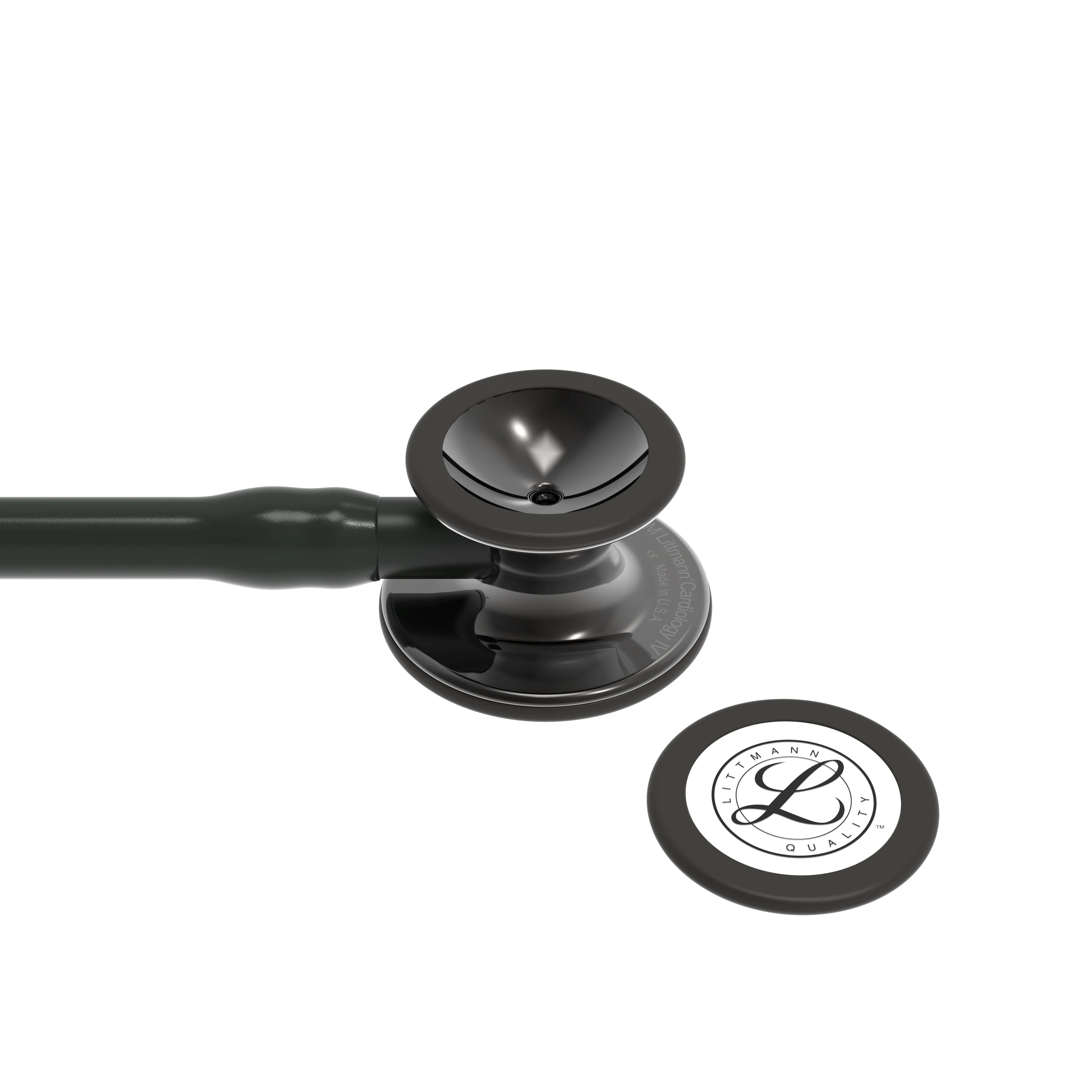 Littmann Cardiology IV Diagnostic Stethoscope: Smoke & Black - Black Stem 6232 - Image 5