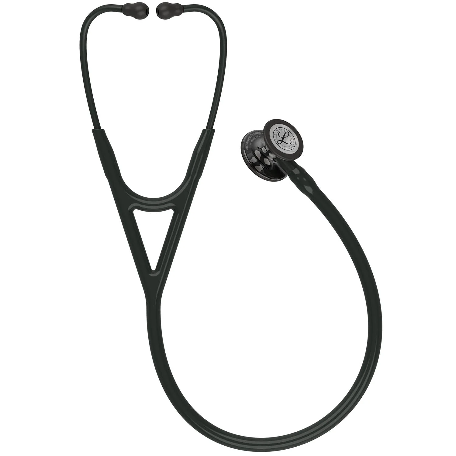 Littmann Cardiology IV Diagnostic Stethoscope: Smoke & Black - Black Stem 6232 - Over Engraved - Image 3