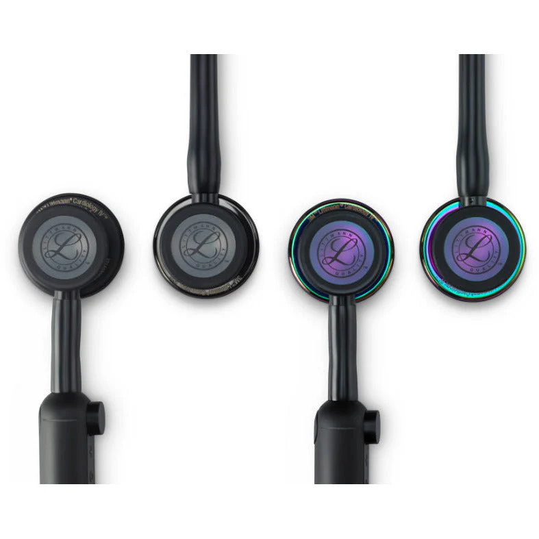 Littmann Cardiology IV Diagnostic Stethoscope: Smoke & Black - Black Stem 6232 - Over Engraved - Image 8
