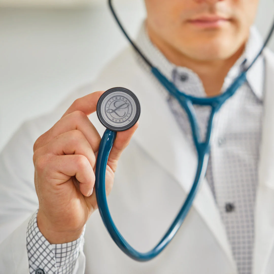 Littmann Cardiology IV Diagnostic Stethoscope: Smoke & Caribbean Blue - Mirror Stem 6234 - Over Engraved - Image 2
