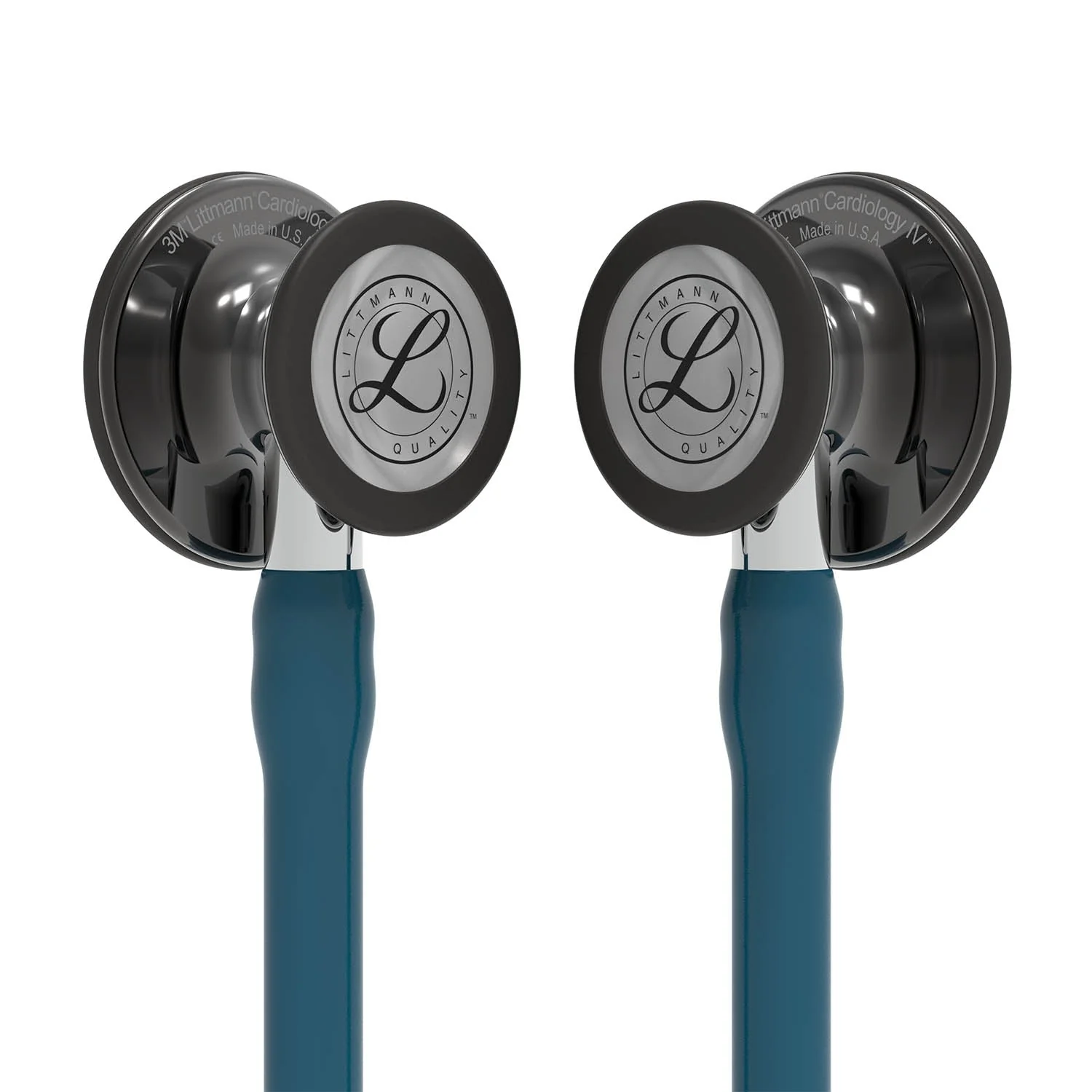 Littmann Cardiology IV Diagnostic Stethoscope: Smoke & Caribbean Blue - Mirror Stem 6234 - Over Engraved - Image 4