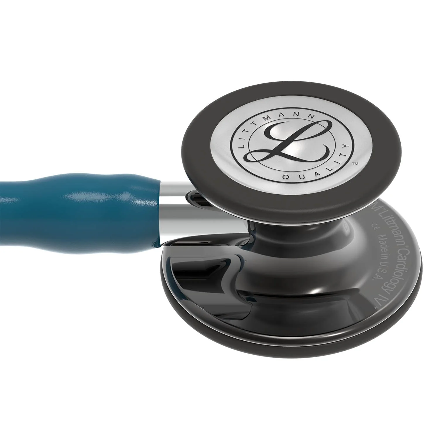 Littmann Cardiology IV Diagnostic Stethoscope: Smoke & Caribbean Blue - Mirror Stem 6234 - Over Engraved - Image 5