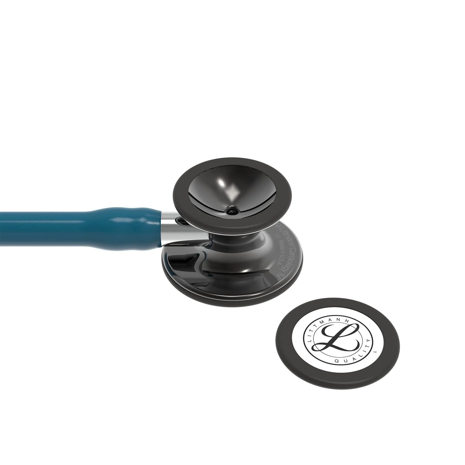Littmann Cardiology IV Diagnostic Stethoscope: Smoke & Caribbean Blue - Mirror Stem 6234 - Over Engraved - Image 7