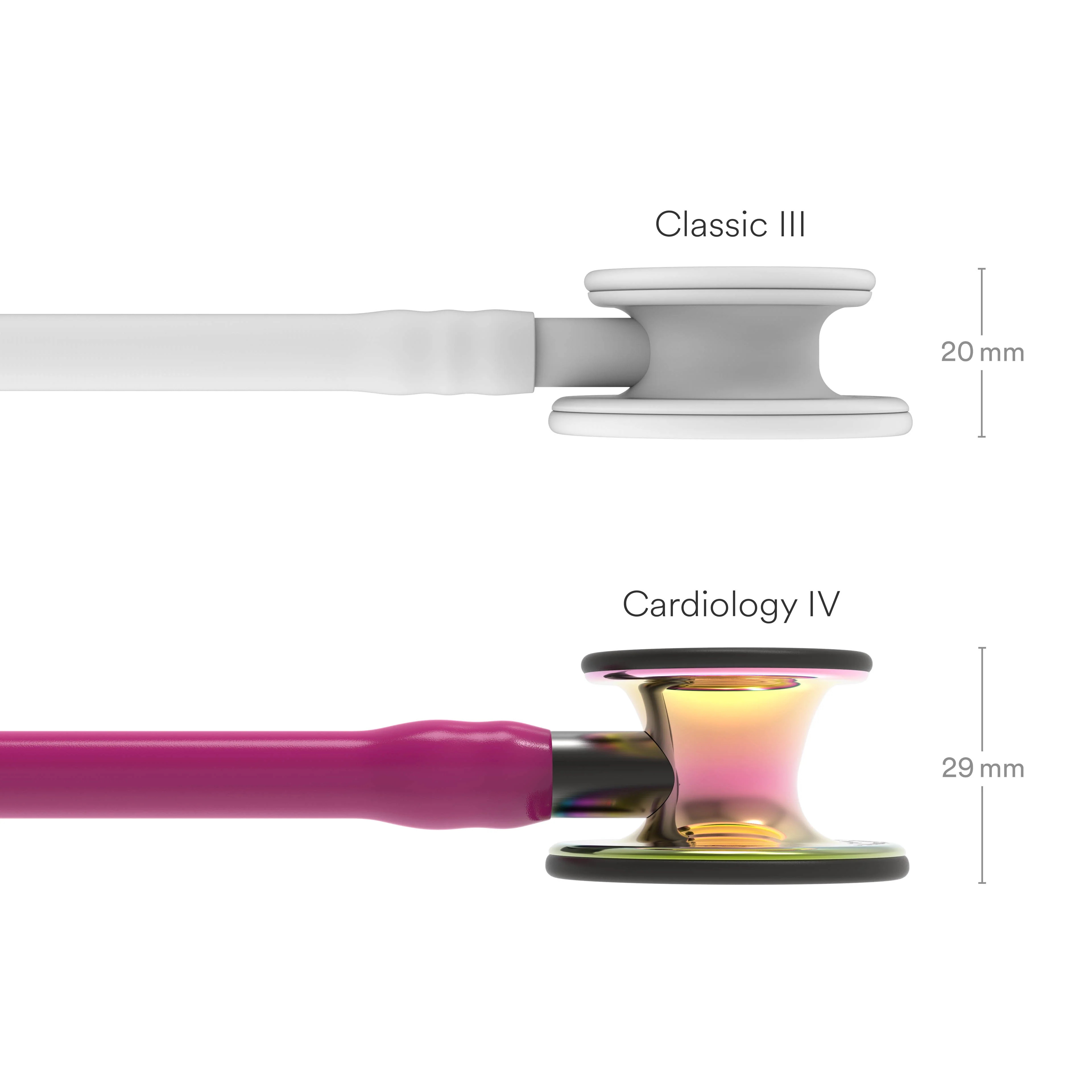 Littmann Cardiology IV Diagnostic Stethoscope: Polished Rainbow & Raspberry - Smoke Stem 6241 - Image 7