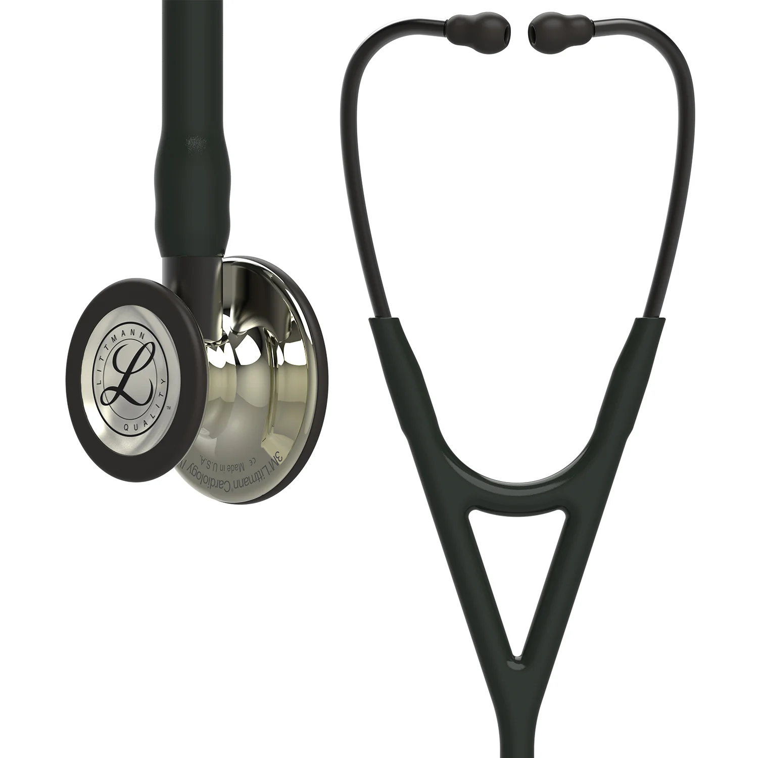 Littmann Cardiology IV Diagnostic Stethoscope: Black & Champagne-Finish 6179