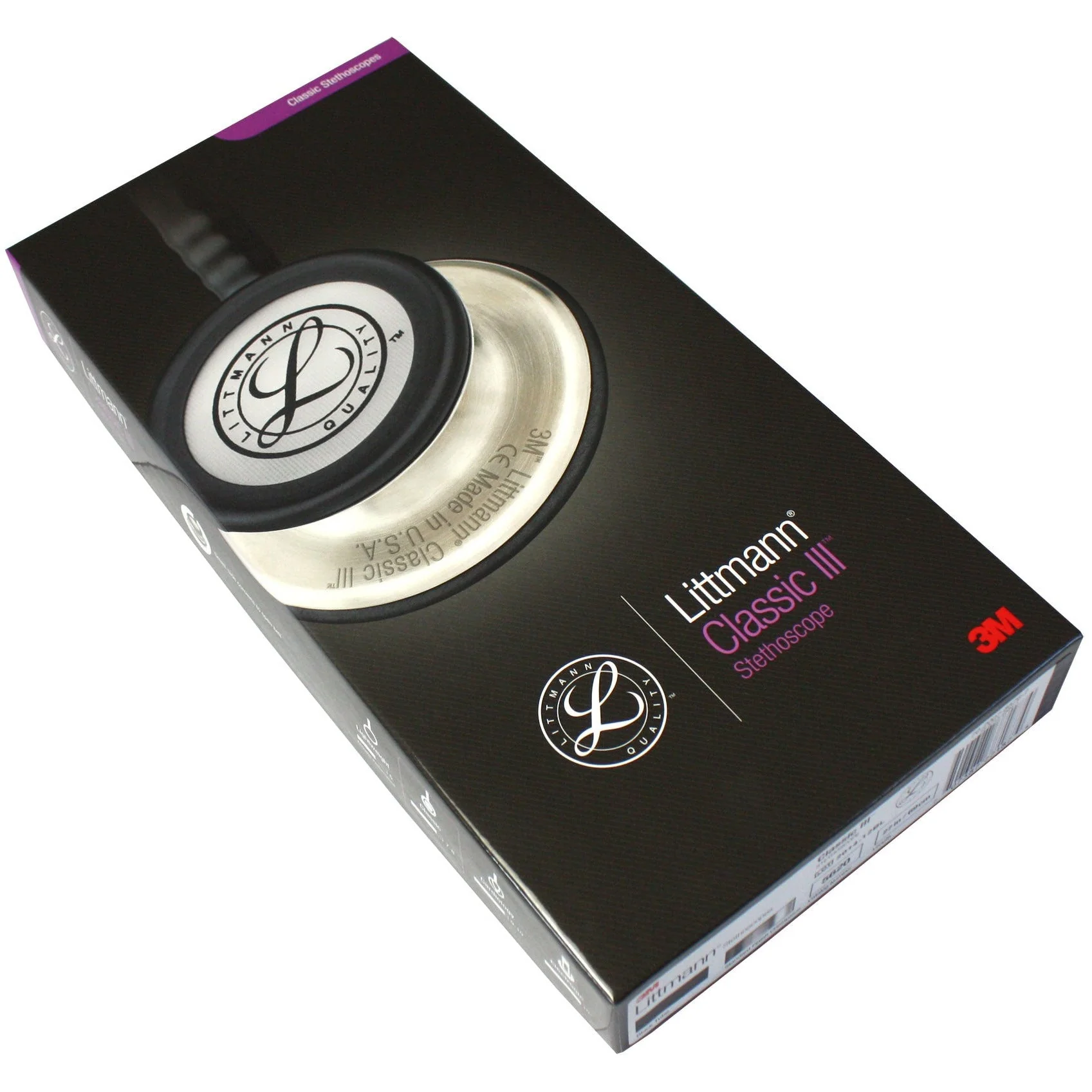 Littmann Classic III Monitoring Stethoscope: Black 5620 - Over Engraved - Image 11