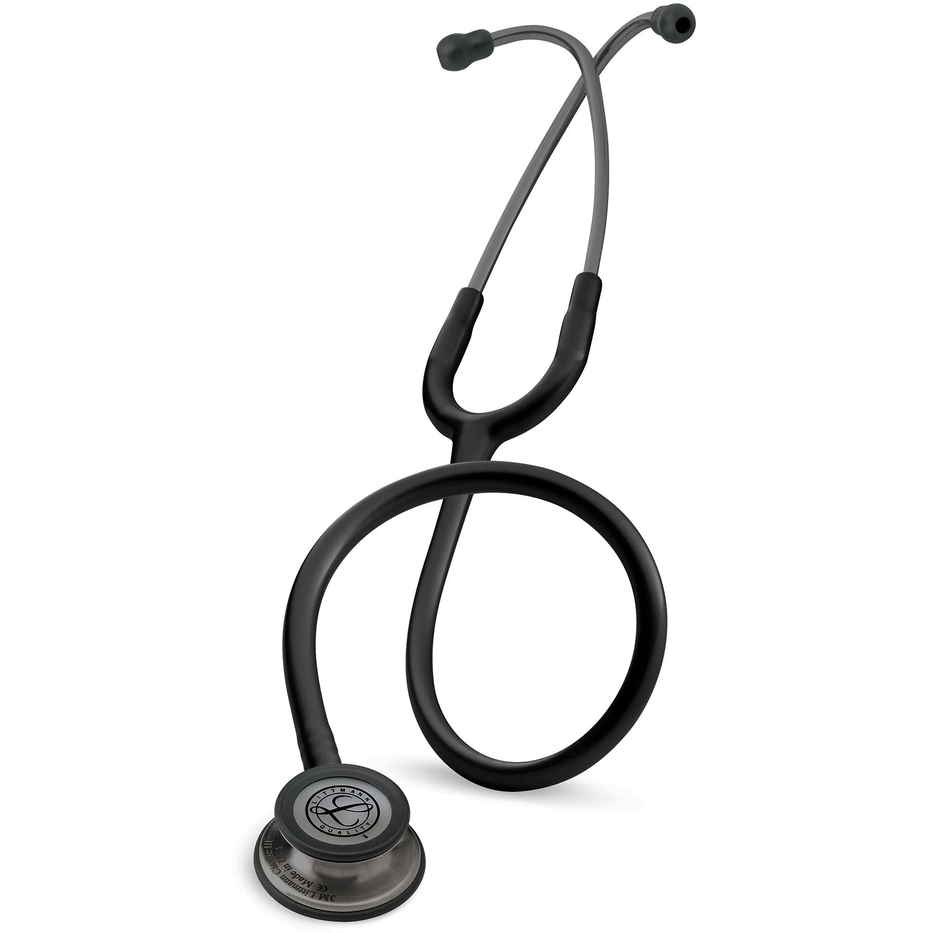 Littmann Classic III Monitoring Stethoscope: Black and Smoke 5811 - Over Engraved