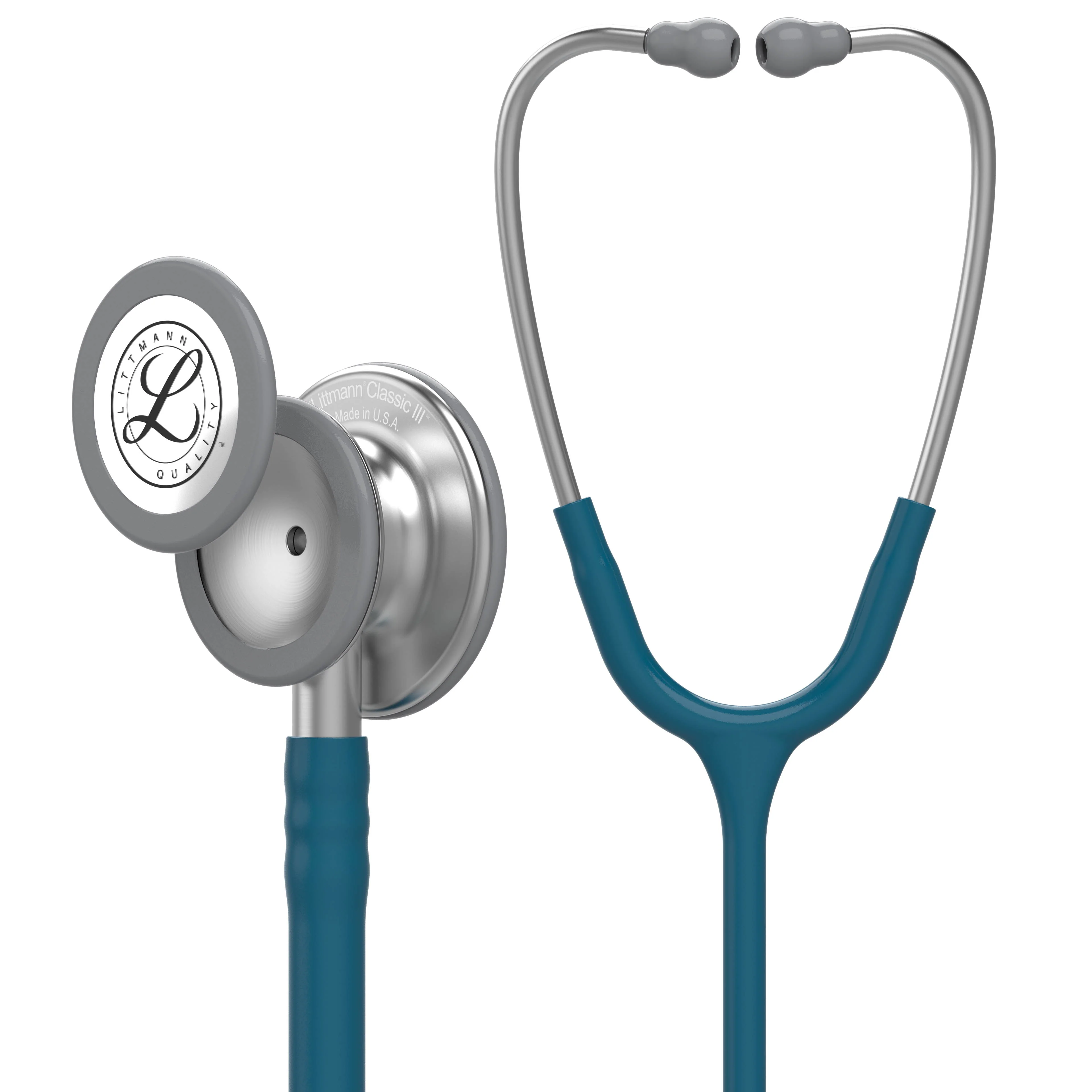 Littmann Classic III Monitoring Stethoscope: Caribbean Blue 5623 - Over Engraved