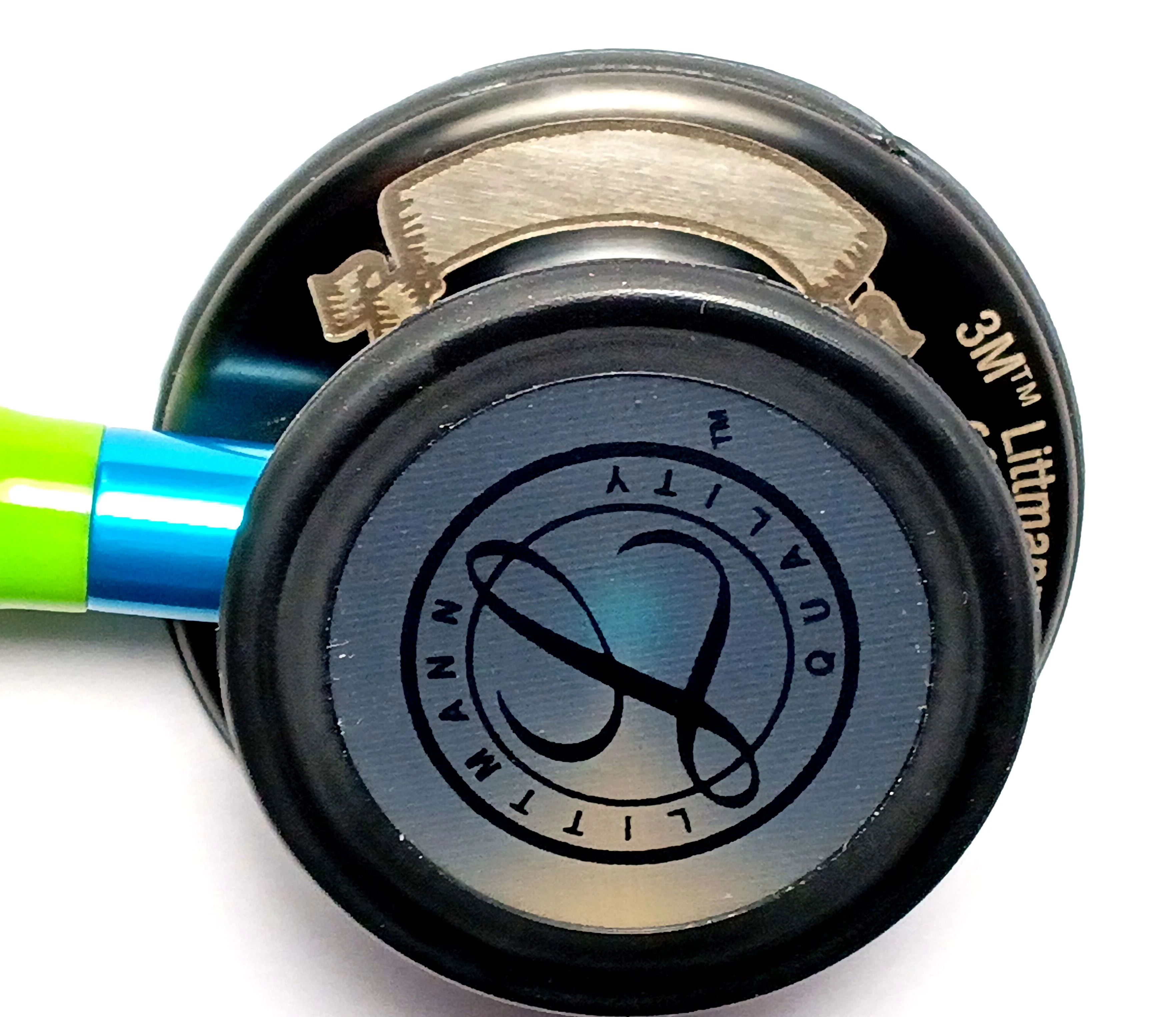 Littmann Classic III Monitoring Stethoscope: Dark Olive and Smoke Finish 5812 - Over Engraved - Image 4