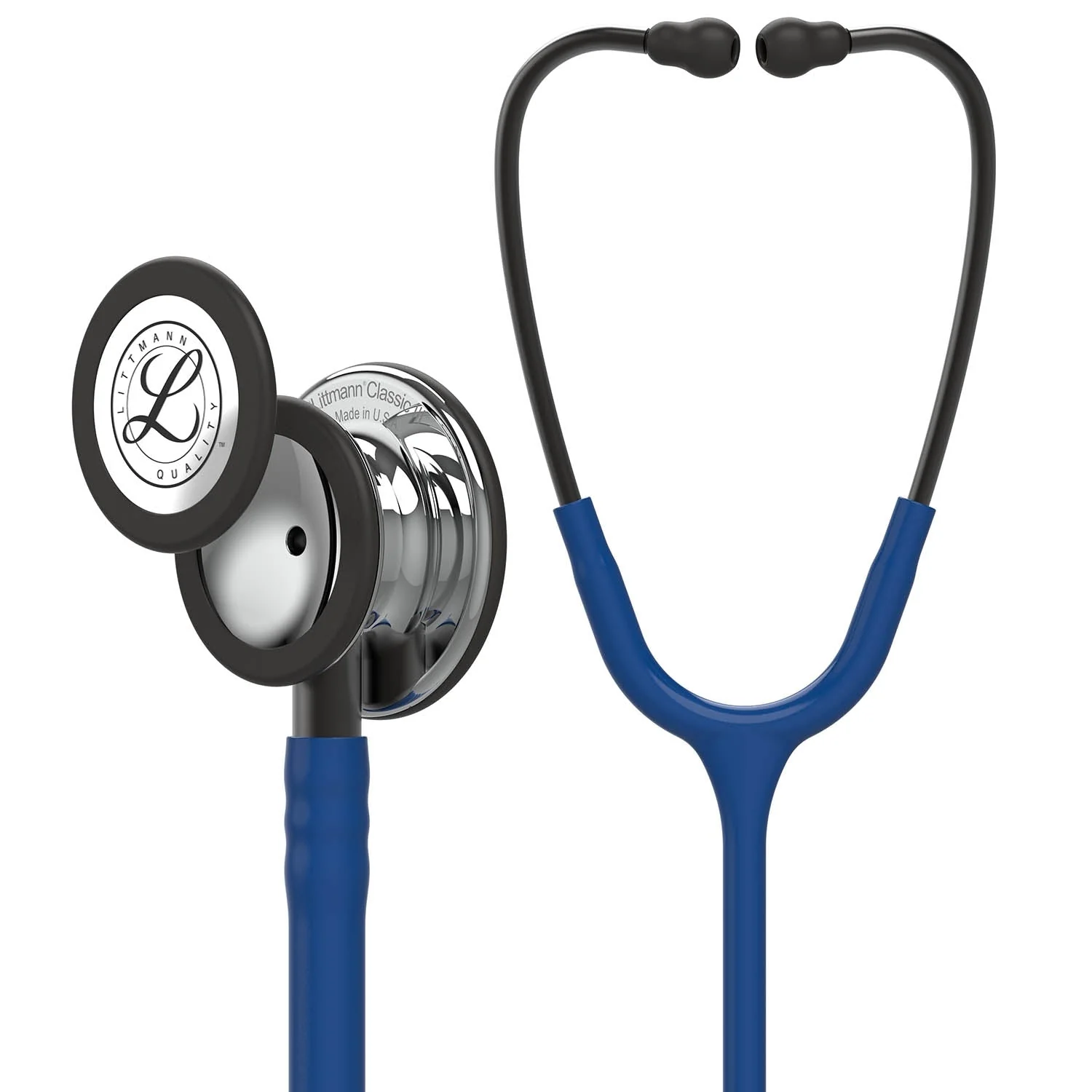 Littmann Classic III Monitoring Stethoscope: Mirror & Navy Blue 5863 - Over Engraved