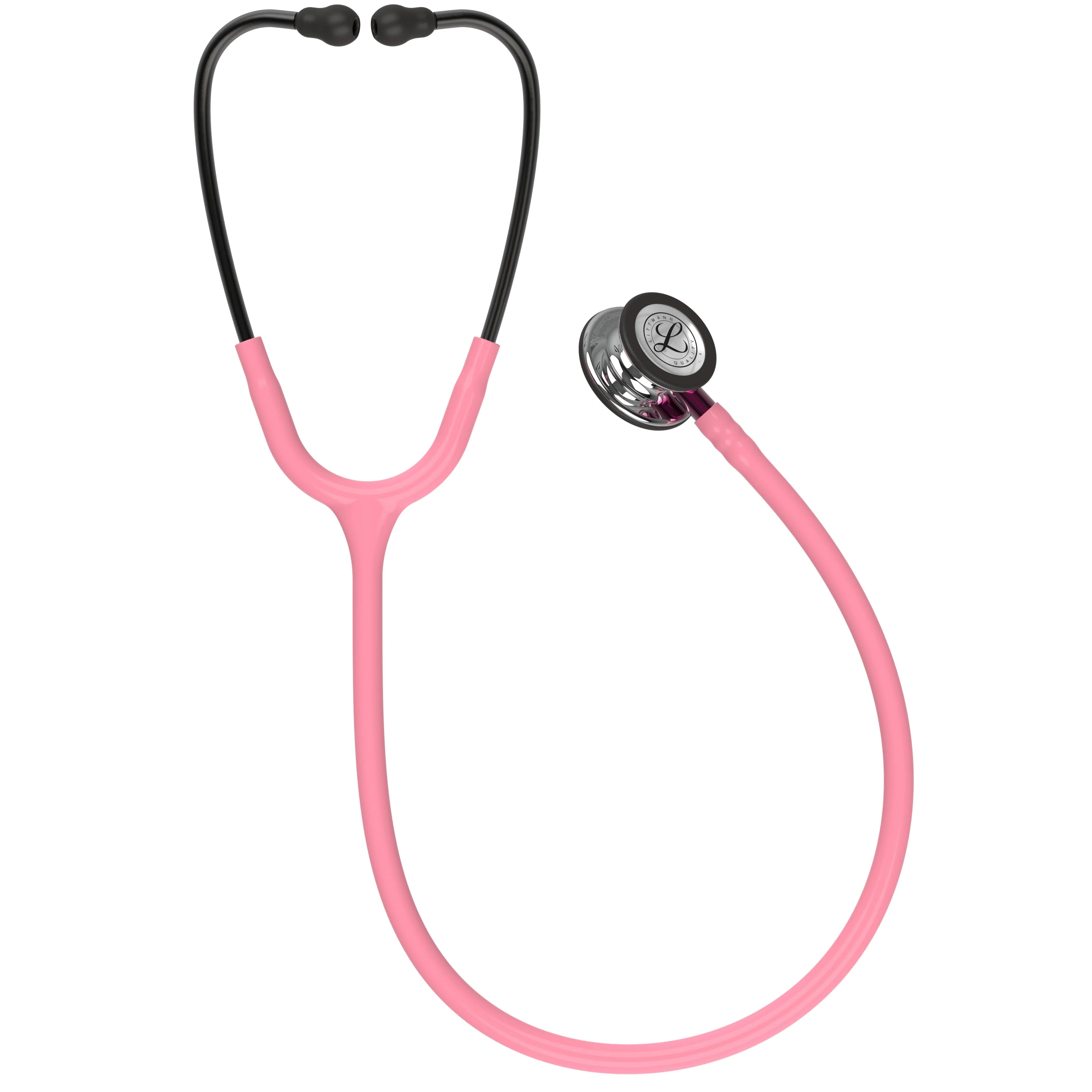 Littmann Classic III Monitoring Stethoscope: Mirror & Pearl Pink - Pink Stem 5962/B Over Engraved - Image 3
