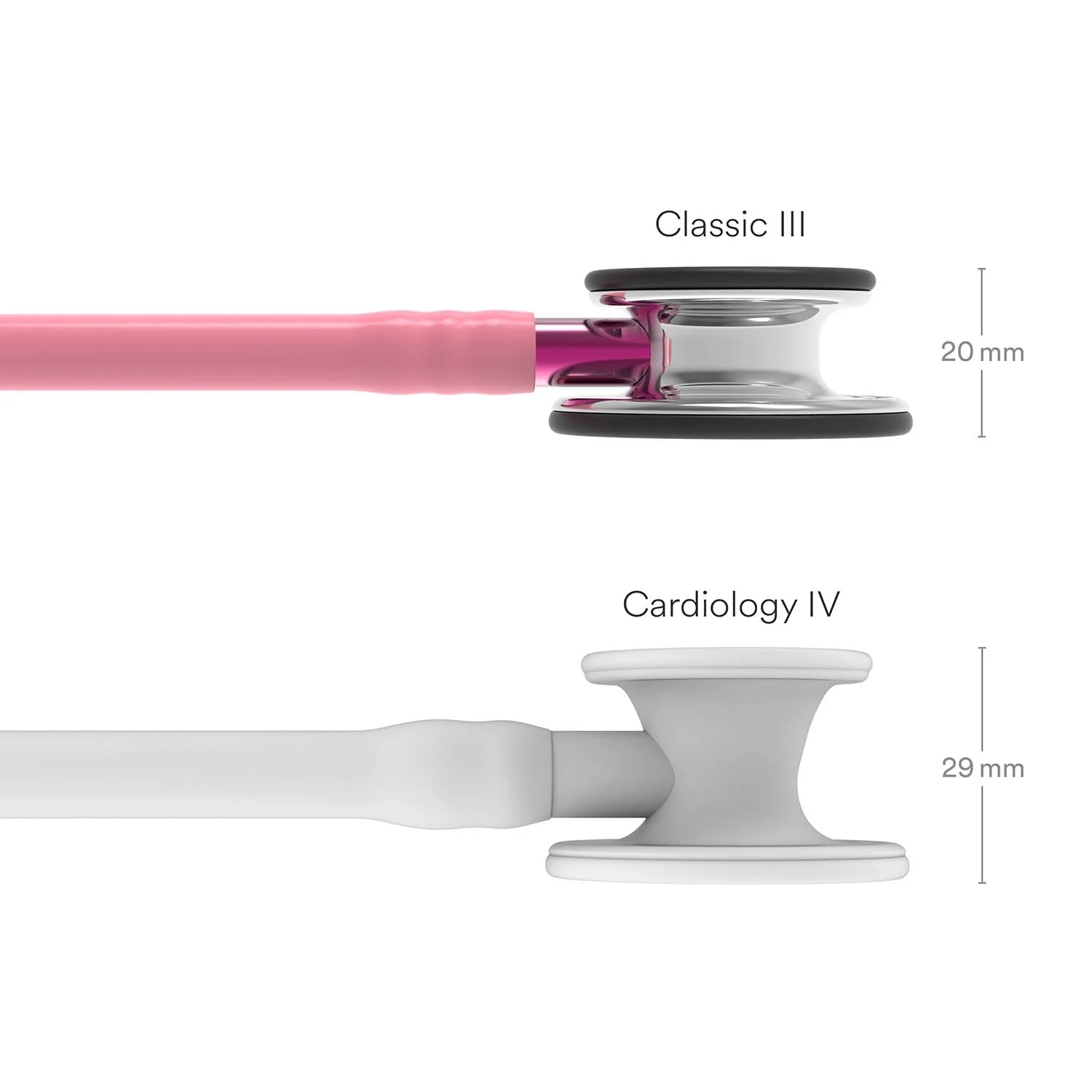 Littmann Classic III Monitoring Stethoscope: Mirror & Pearl Pink - Pink Stem 5962/B Over Engraved - Image 4