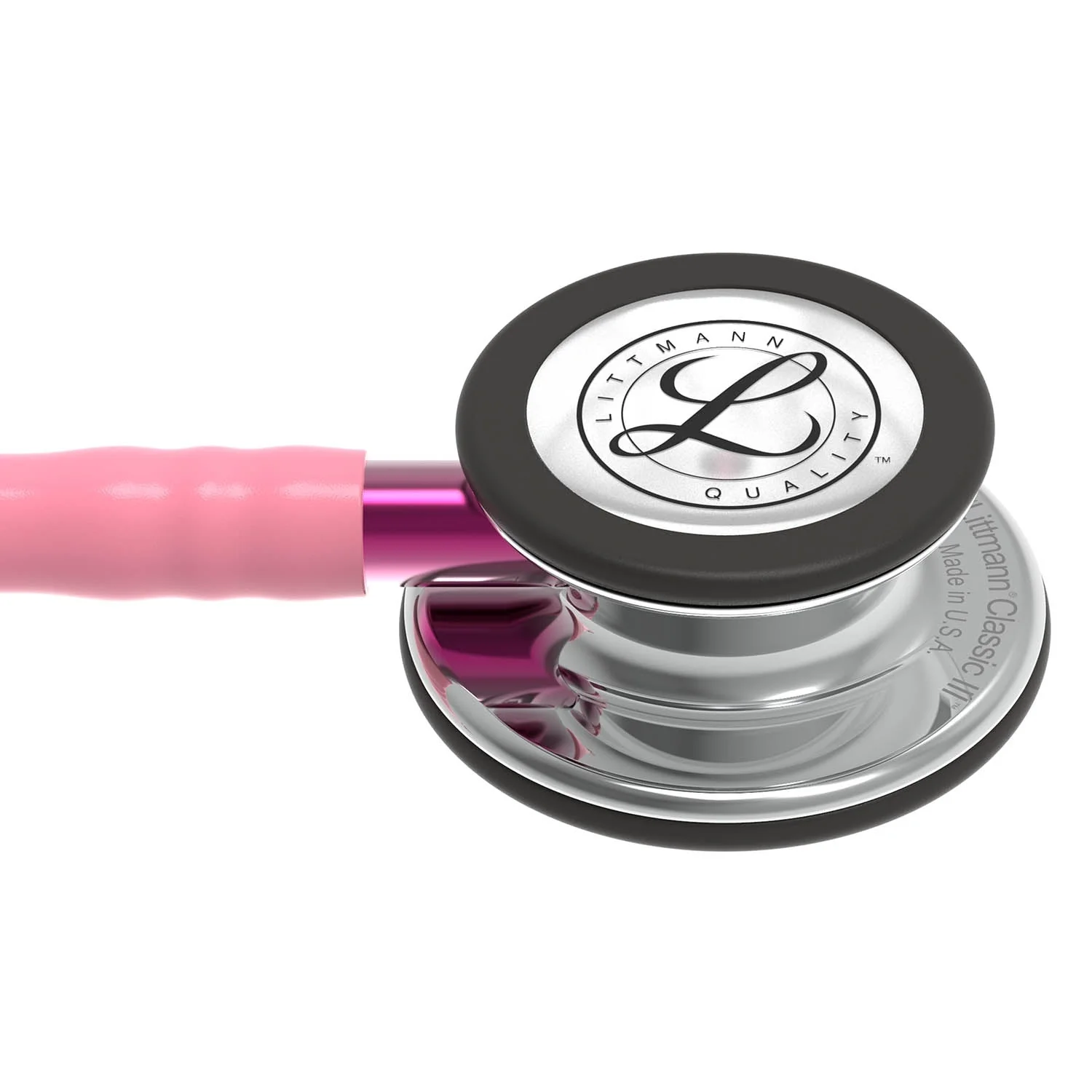 Littmann Classic III Monitoring Stethoscope: Mirror & Pearl Pink - Pink Stem 5962/B Over Engraved - Image 5