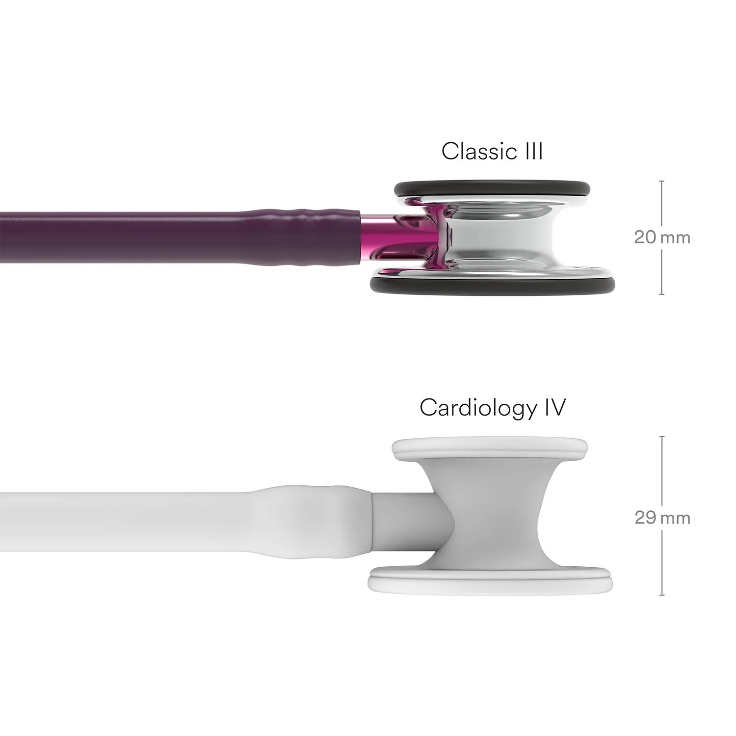 Littmann Classic III Monitoring Stethoscope: Mirror & Plum - Pink Stem 5960- Over Engraved - Image 10