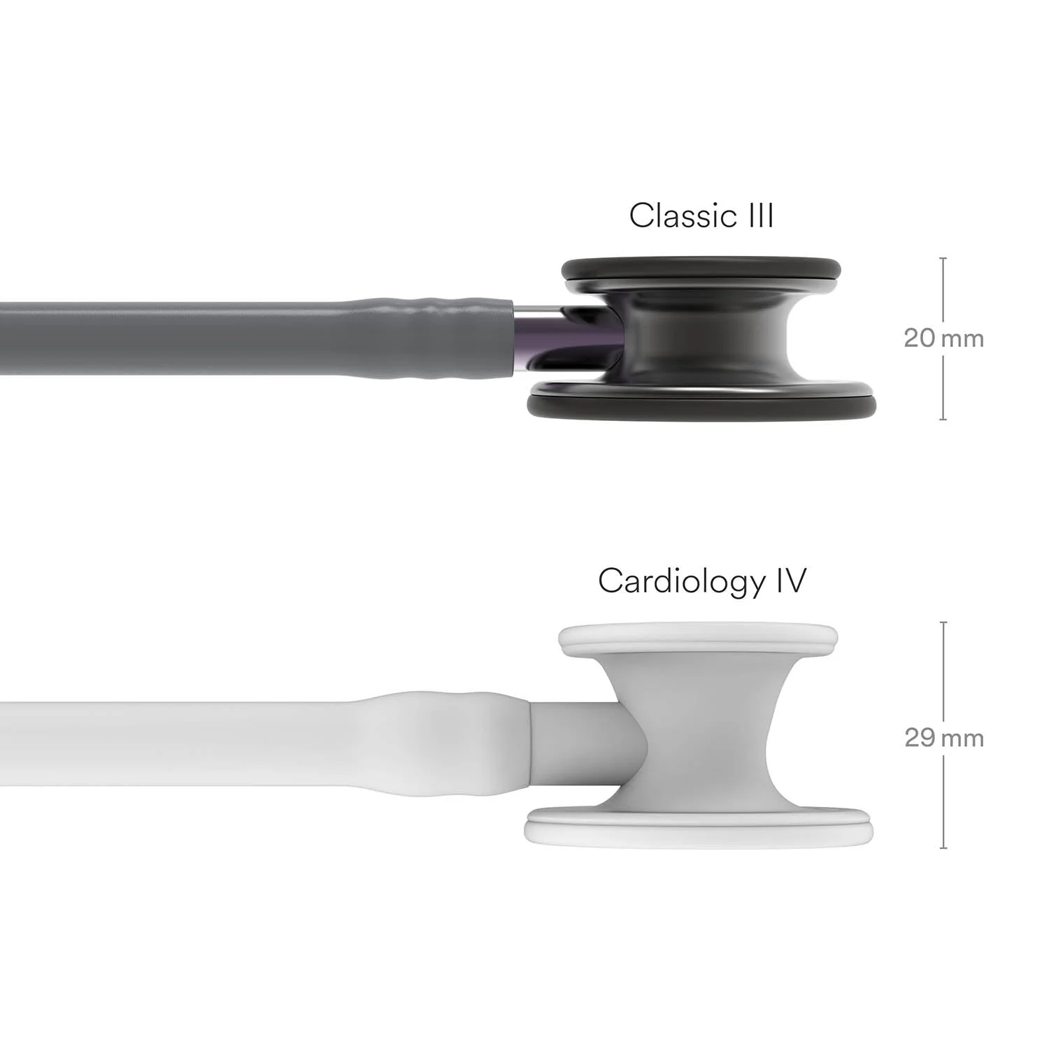 Littmann Classic III Monitoring Stethoscope: Smoke & Gray - Violet Stem 5873 - Over Engraved - Image 9