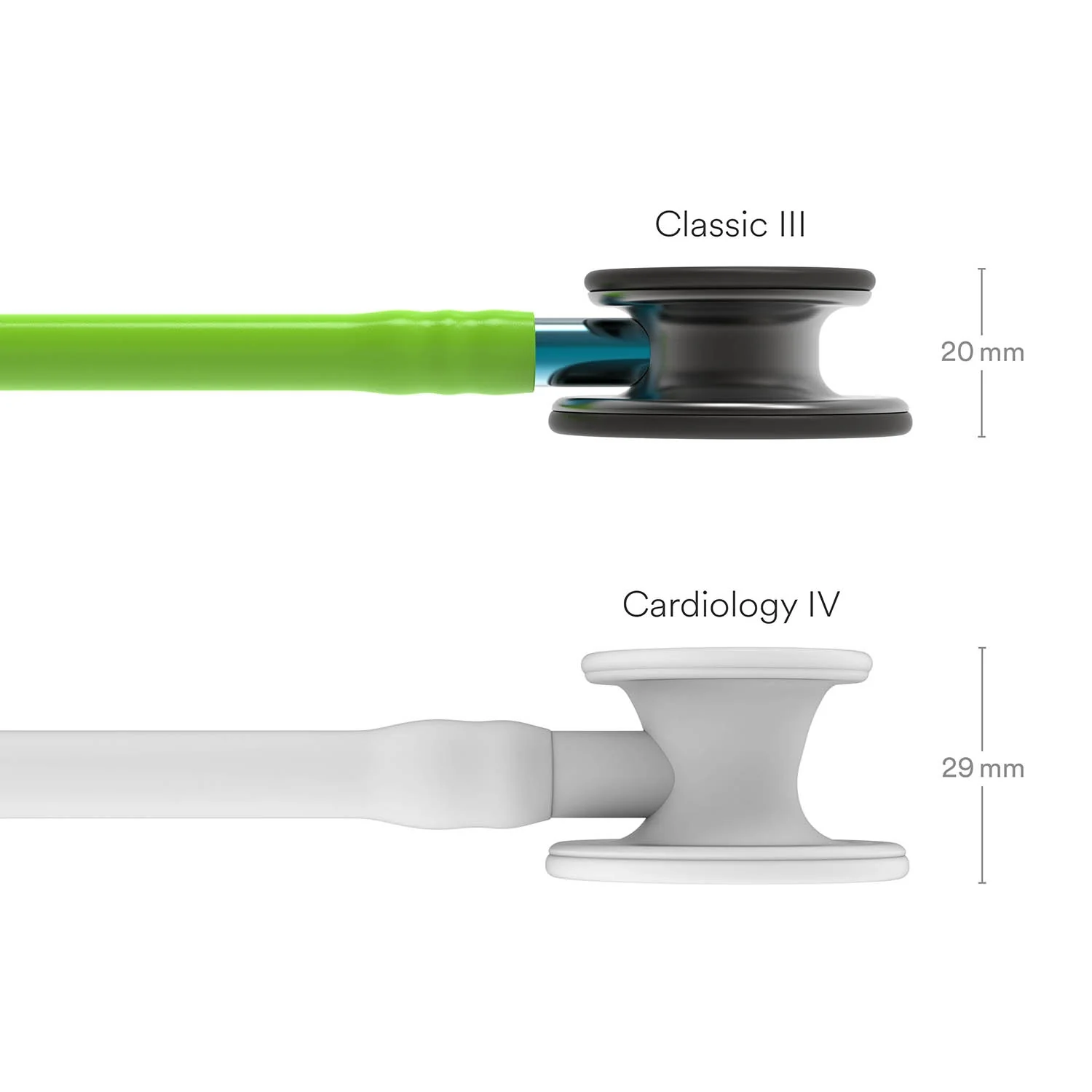 Littmann Classic III Monitoring Stethoscope: Smoke & Lime Green - Blue Stem 5875 - Image 10