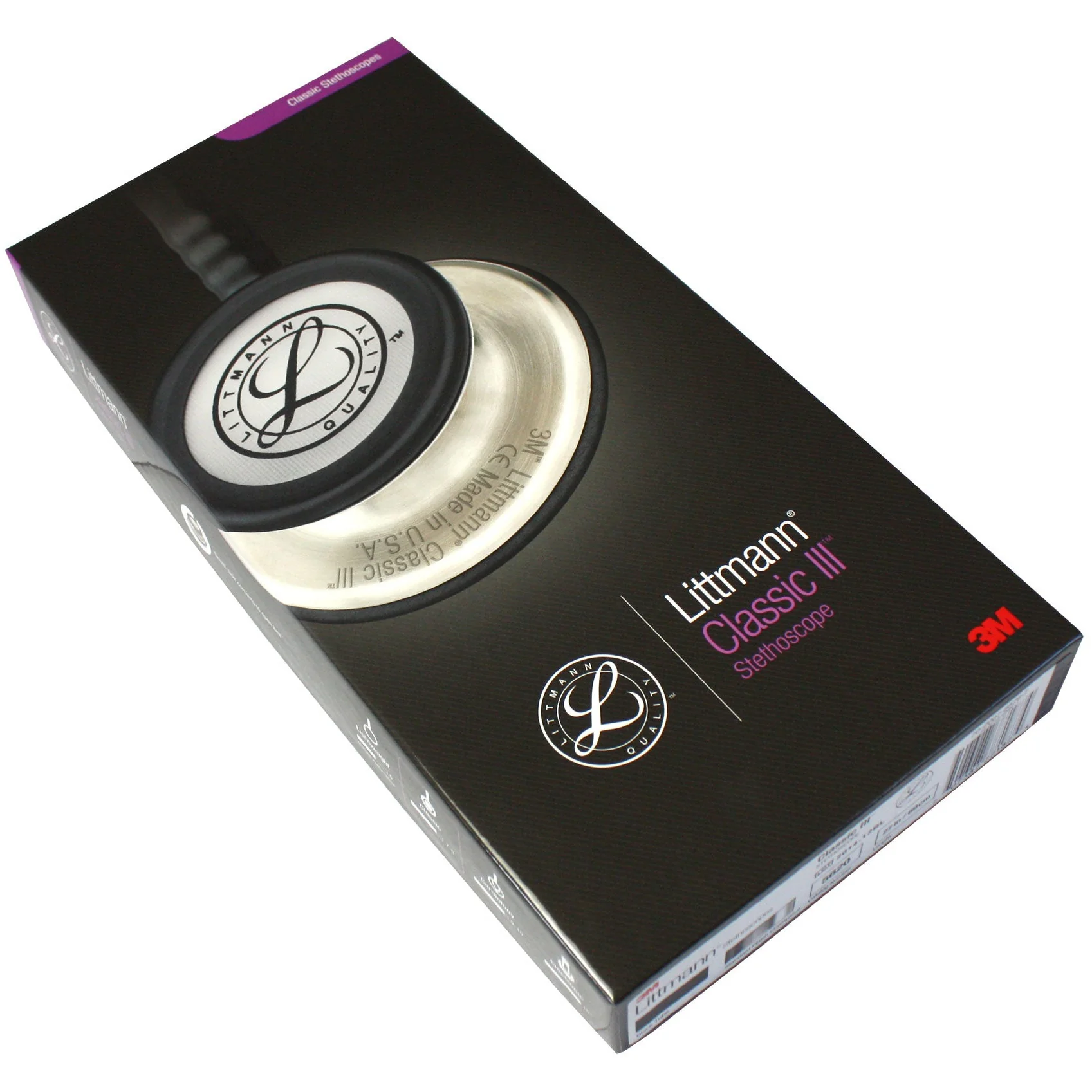 Littmann Classic III Monitoring Stethoscope: Black 5620 - Image 12
