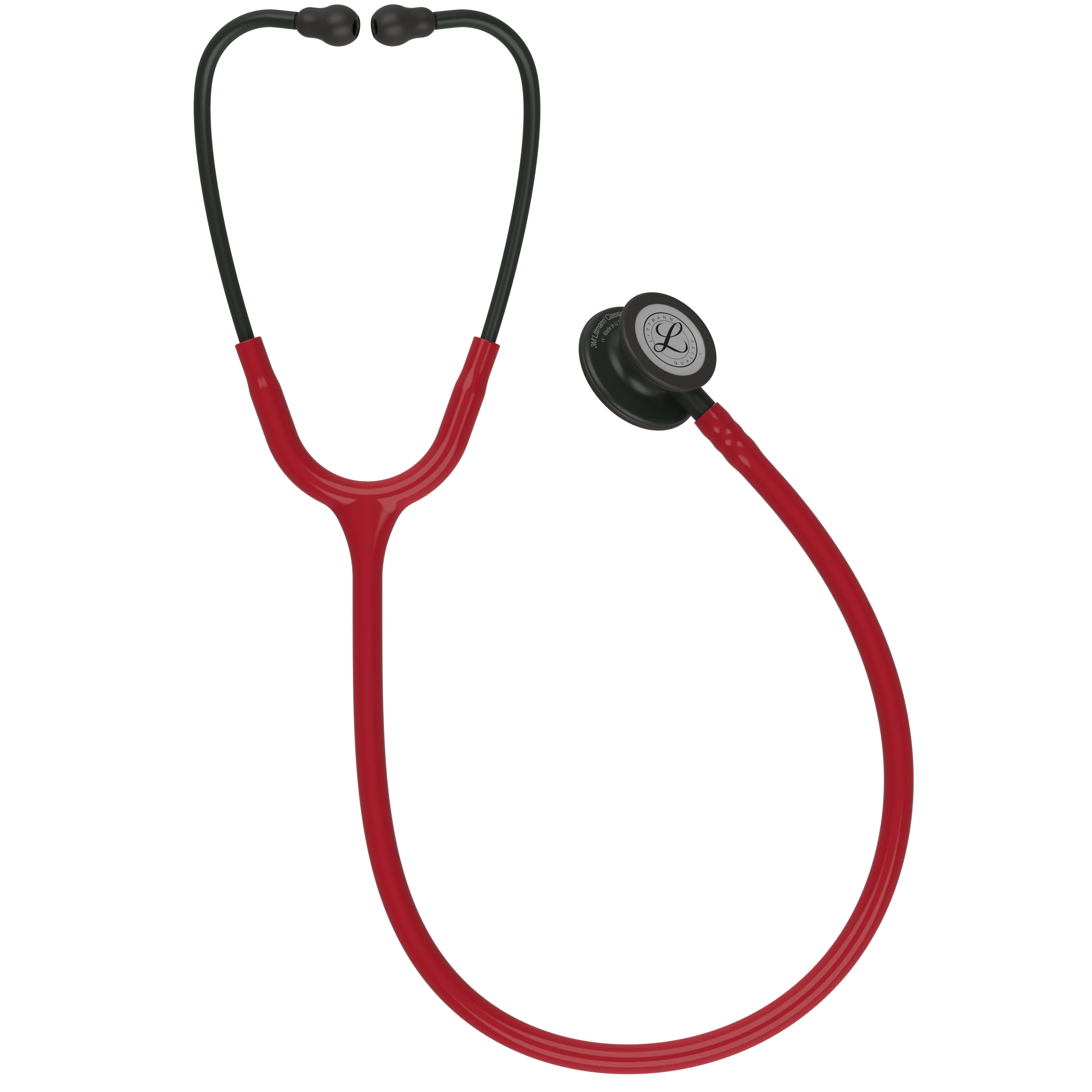 Littmann Classic III Monitoring Stethoscope: Black and Burgundy 5868 - Image 4