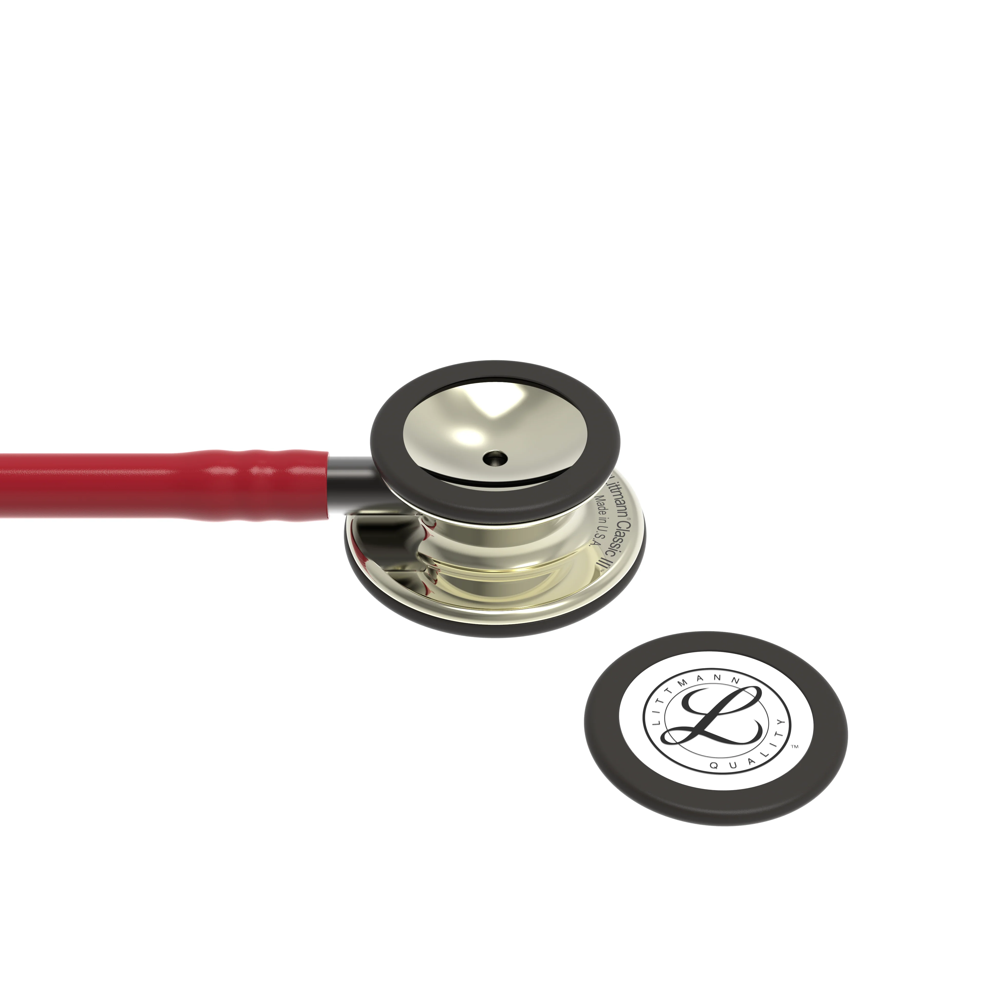 Littmann Classic III Monitoring Stethoscope: Champagne & Burgundy 5864 - Image 10