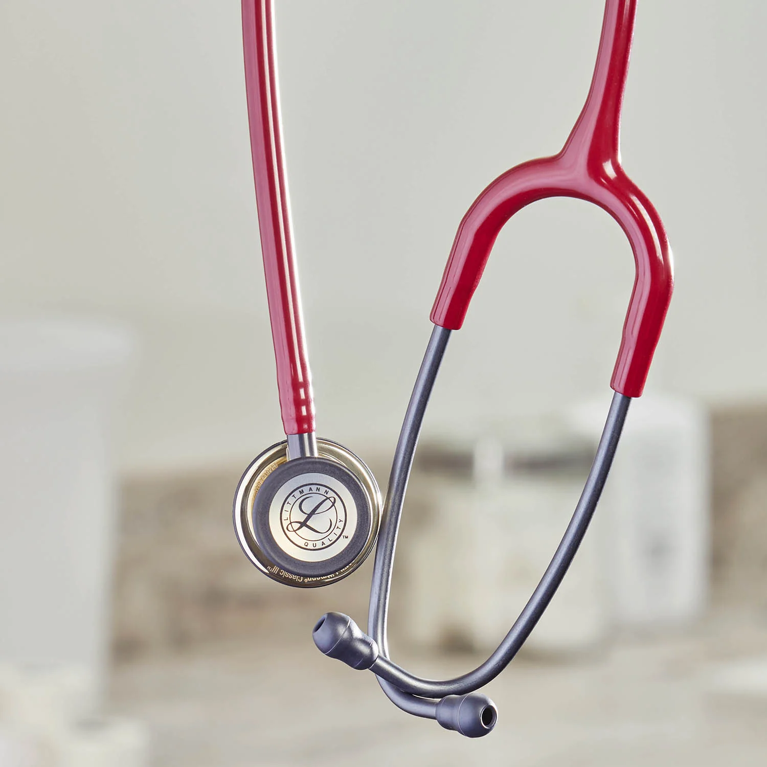 Littmann Classic III Monitoring Stethoscope: Champagne & Burgundy 5864 - Image 5