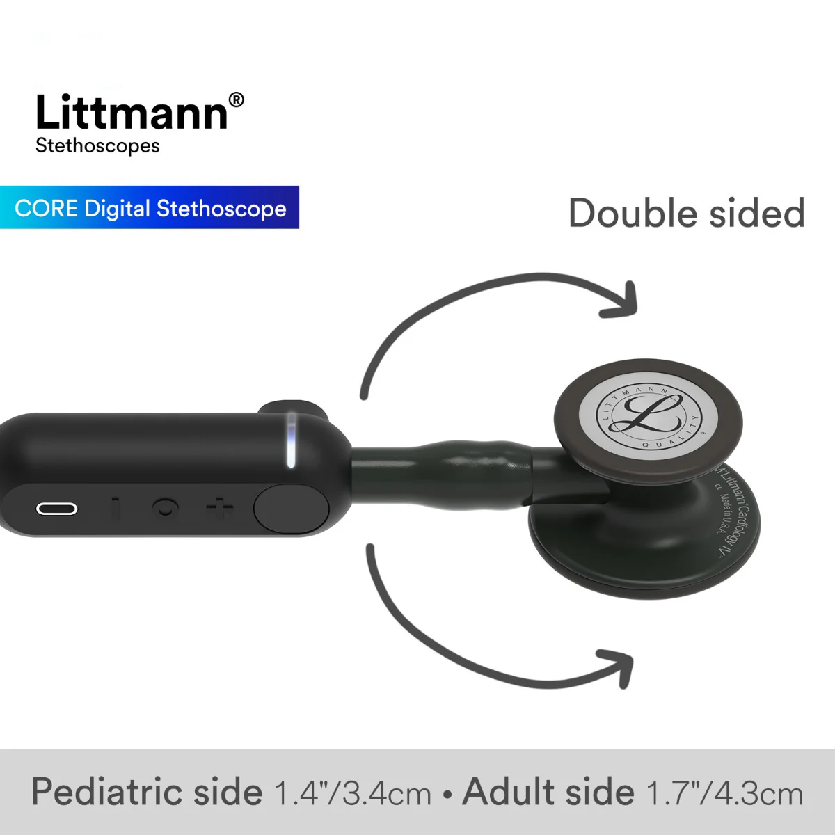 Littmann® CORE Digital Stethoscope - Black 8480 - Image 10