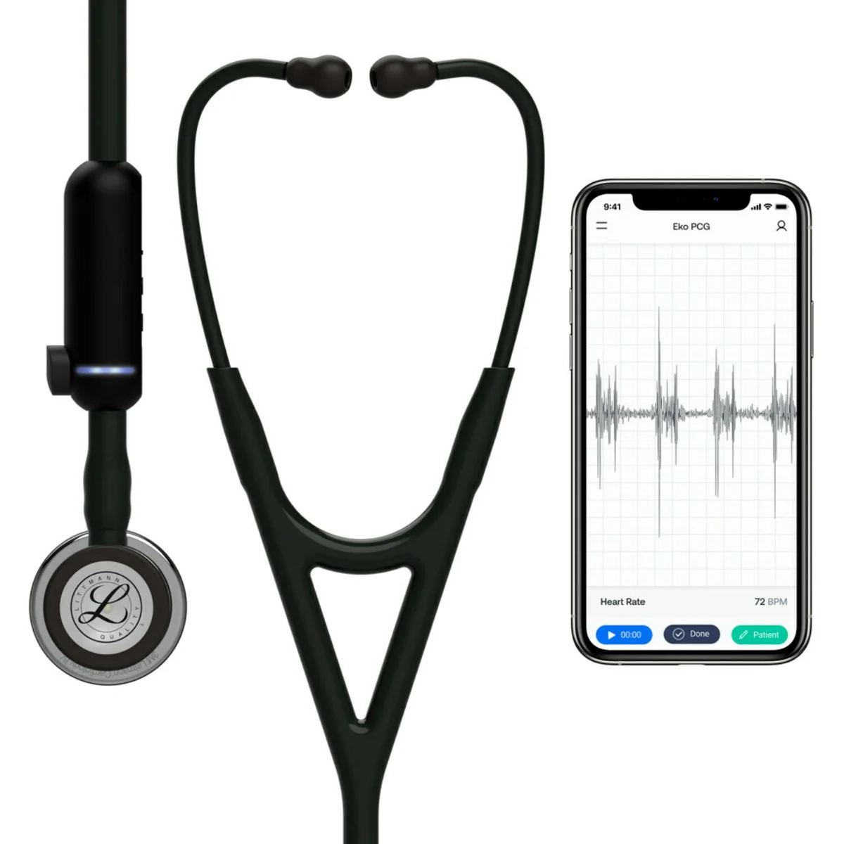 Littmann CORE Digital Stethoscope - 8890 Mirror Chestpiece & Black - Image 6
